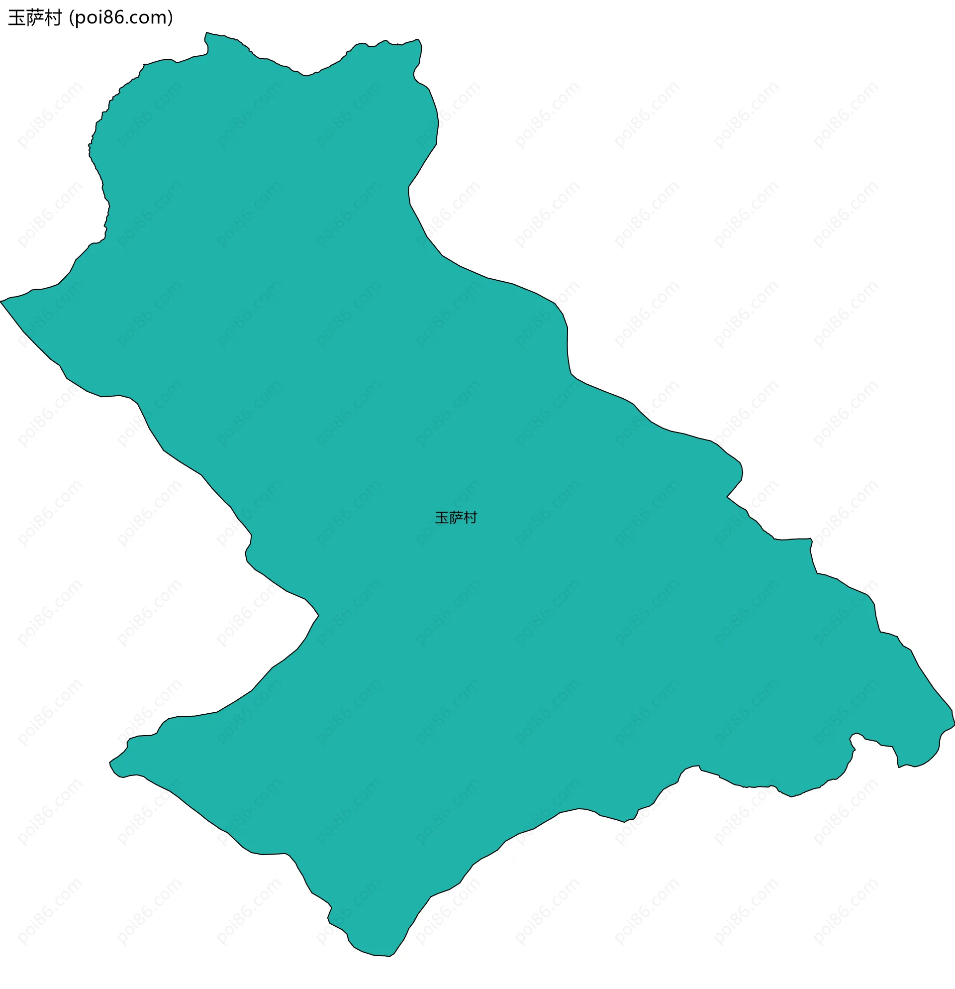 玉萨村边界地图