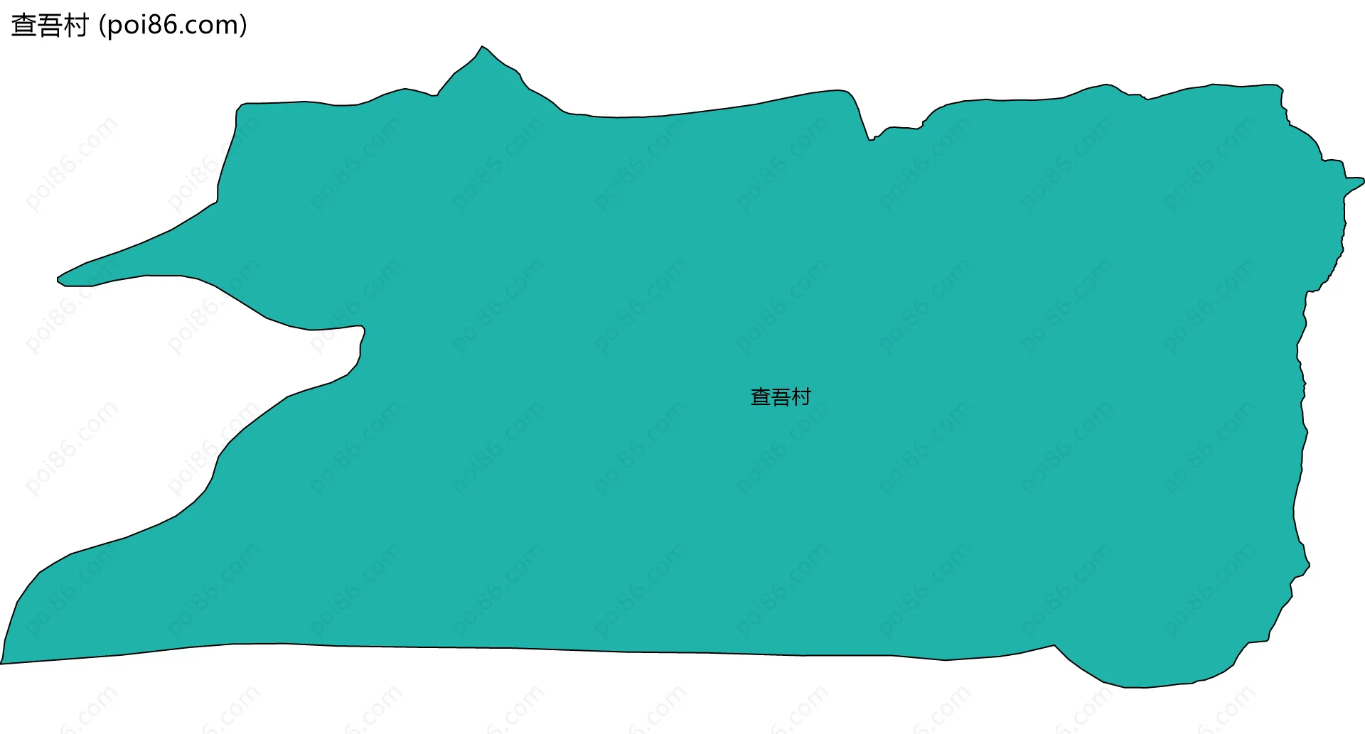 查吾村边界地图
