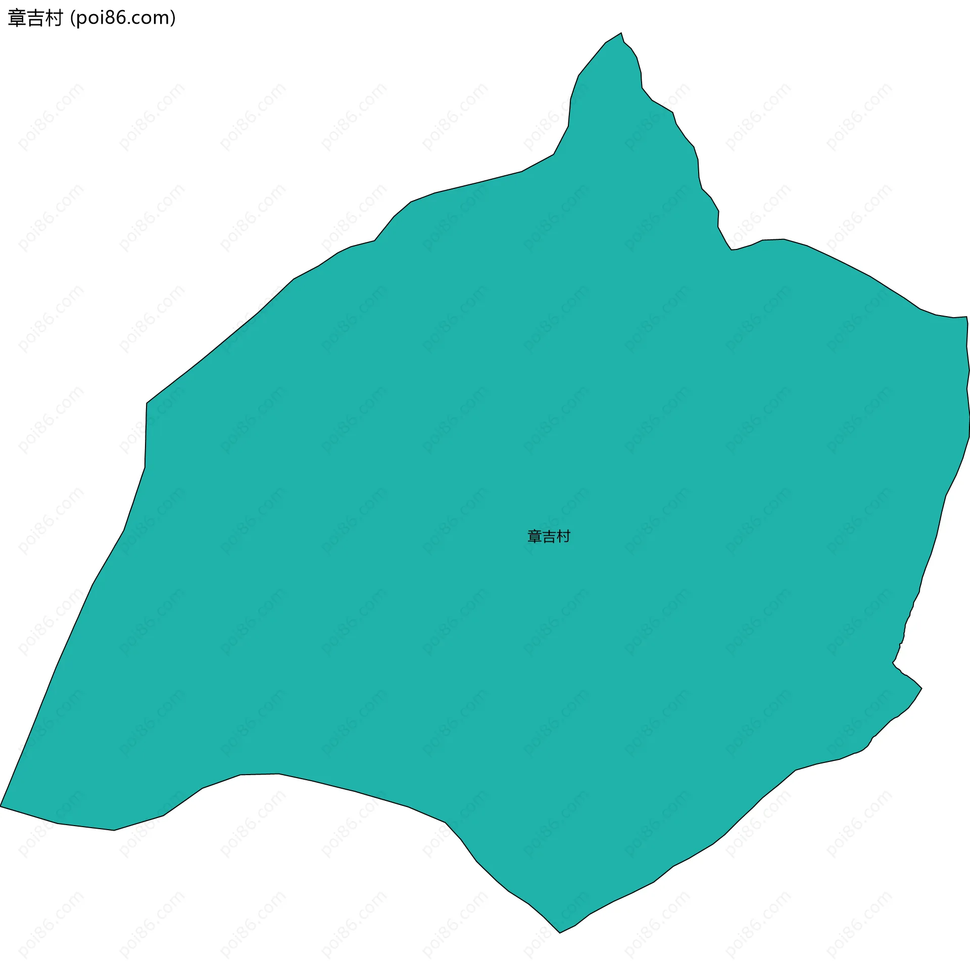 章吉村边界地图