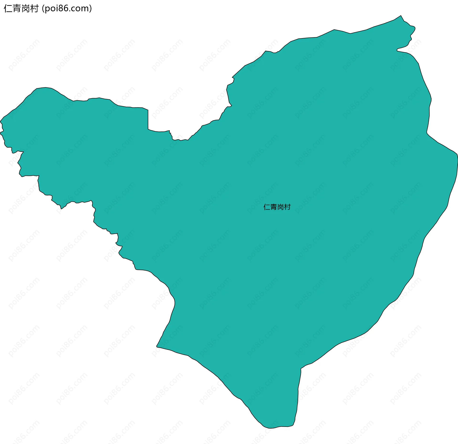 仁青岗村边界地图