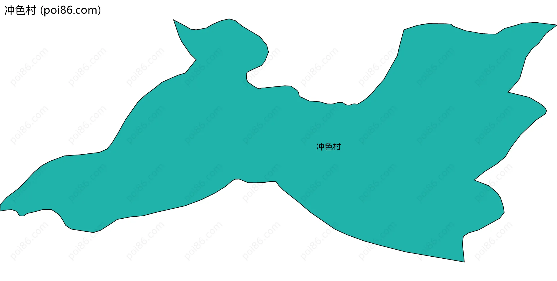 冲色村边界地图