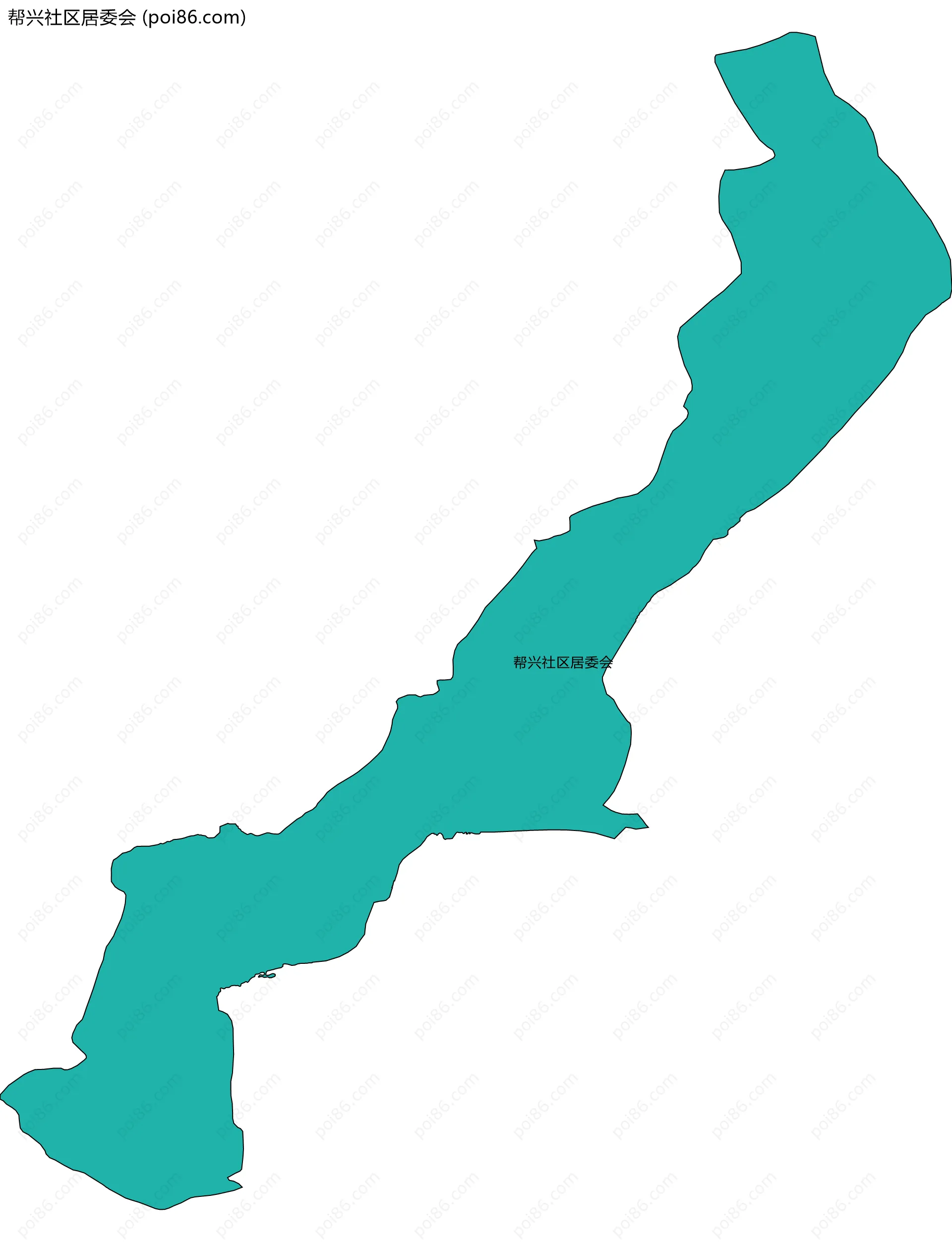 帮兴社区居委会边界地图