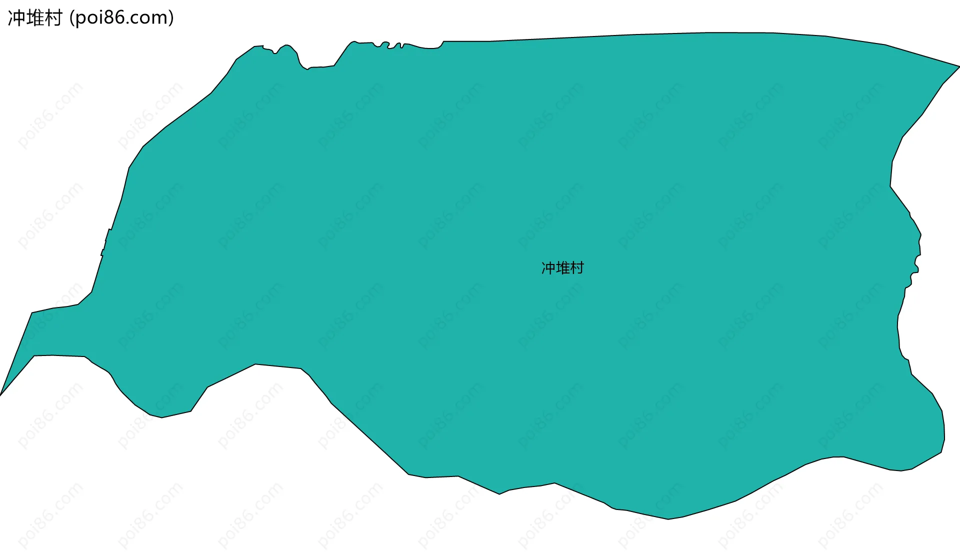 冲堆村边界地图