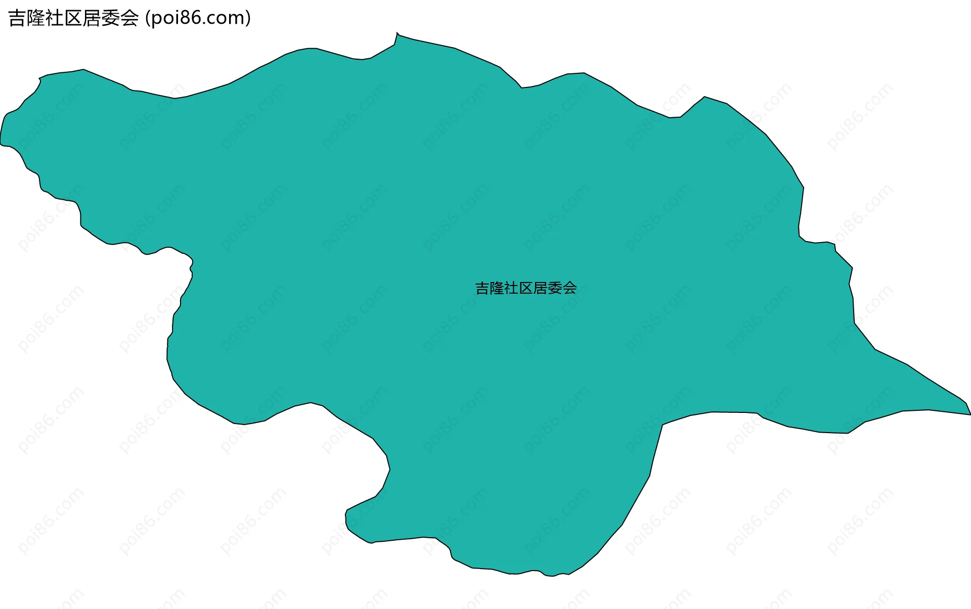 吉隆社区居委会边界地图