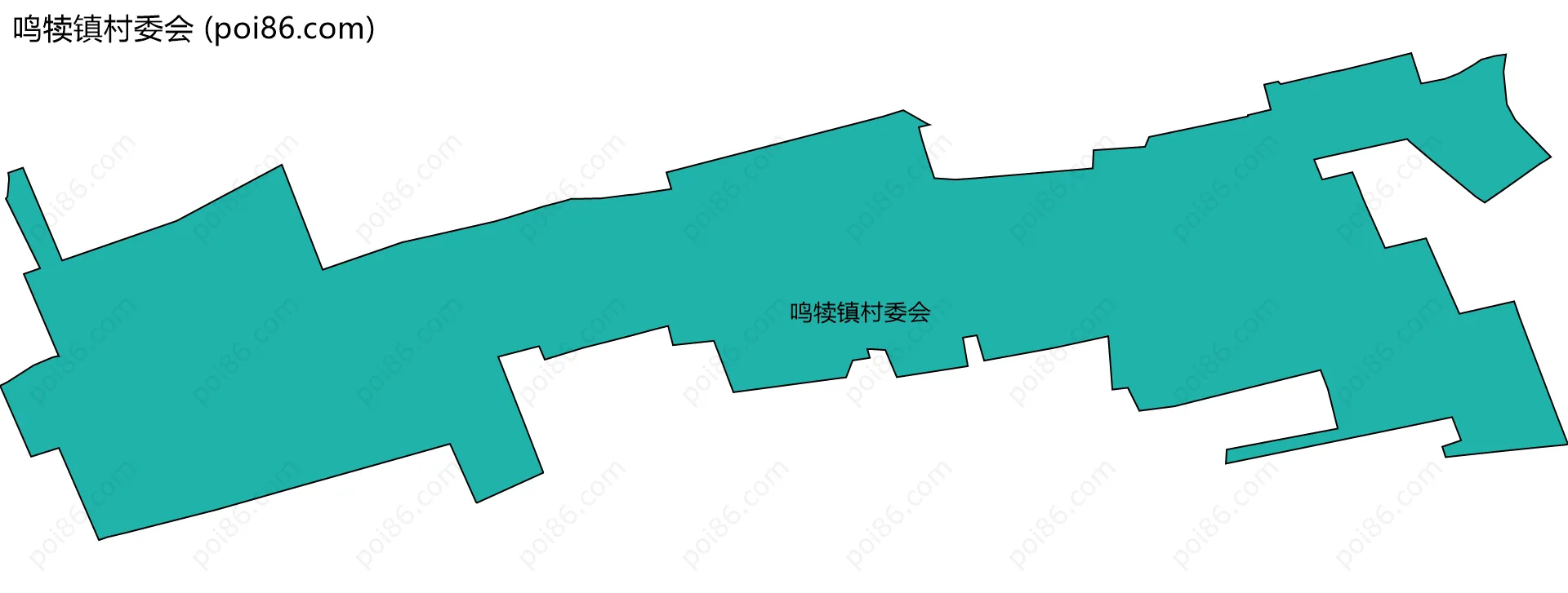鸣犊镇村委会边界地图