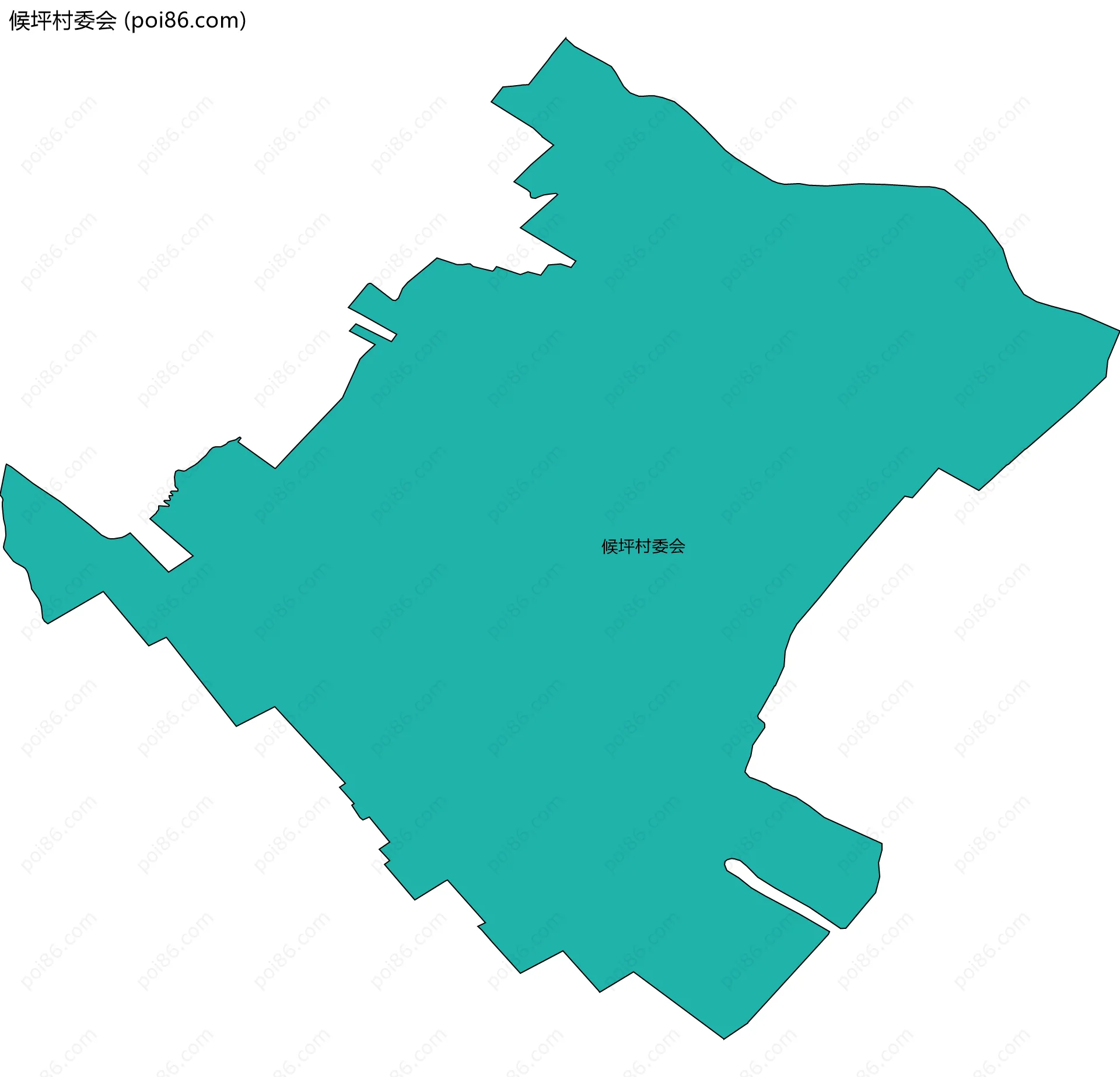 候坪村委会边界地图
