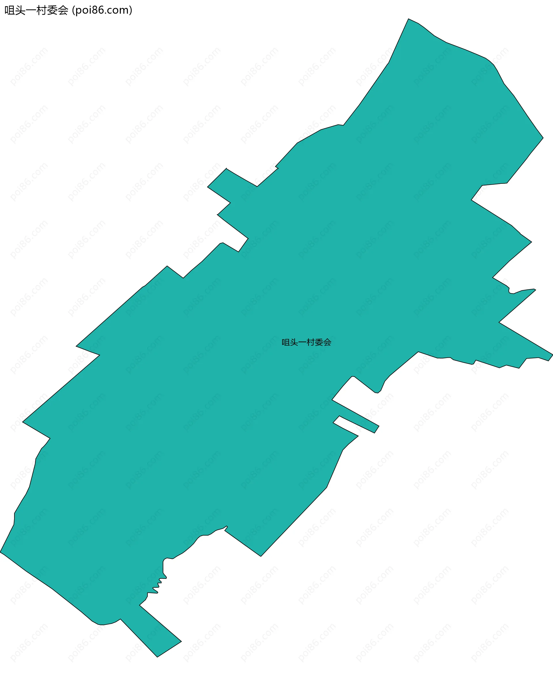 咀头一村委会边界地图