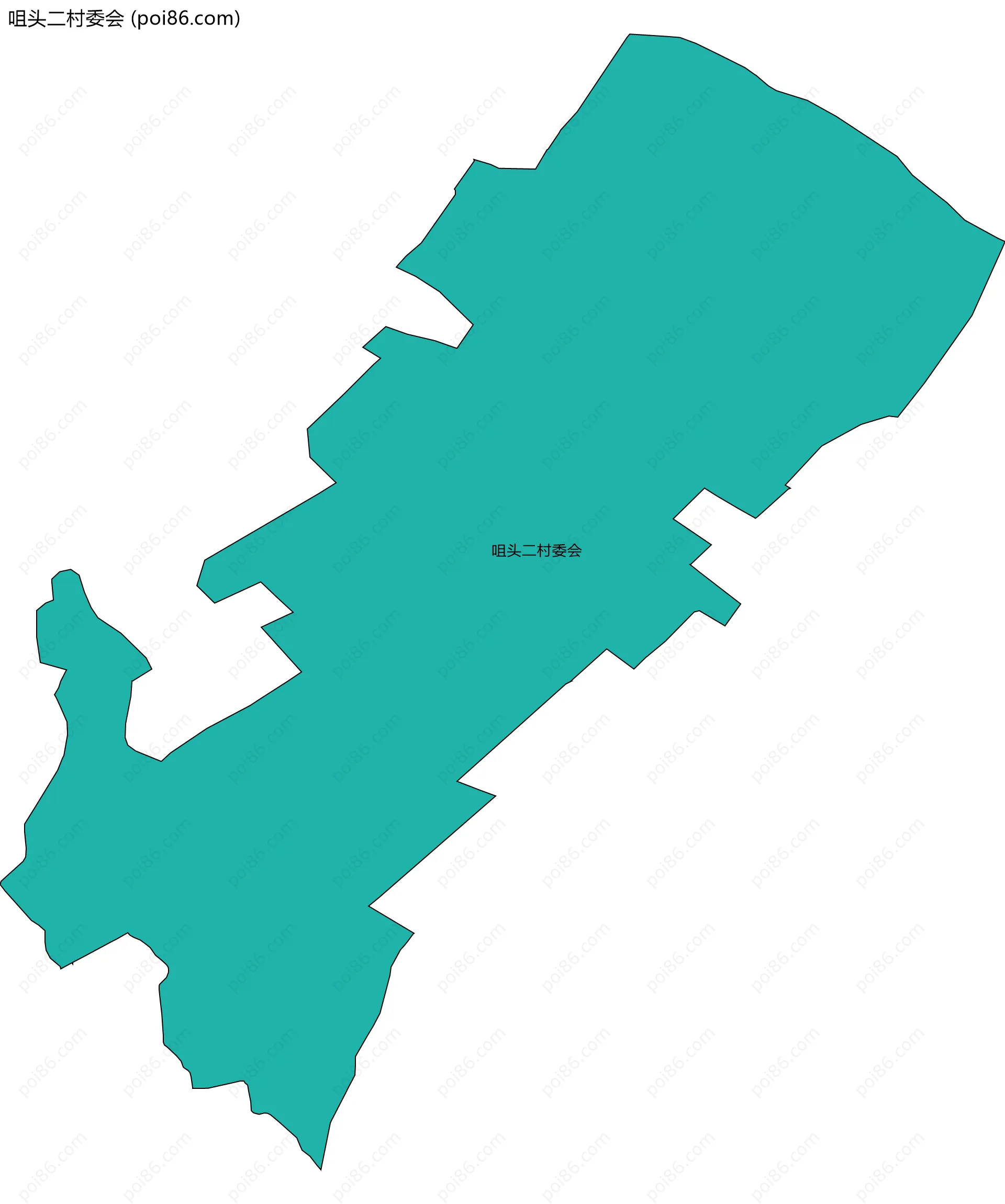 咀头二村委会边界地图