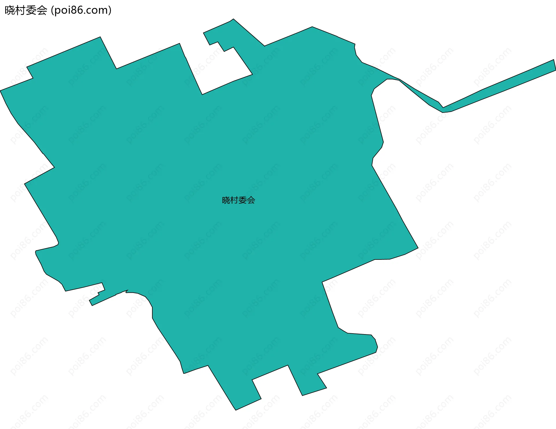 晓村委会边界地图
