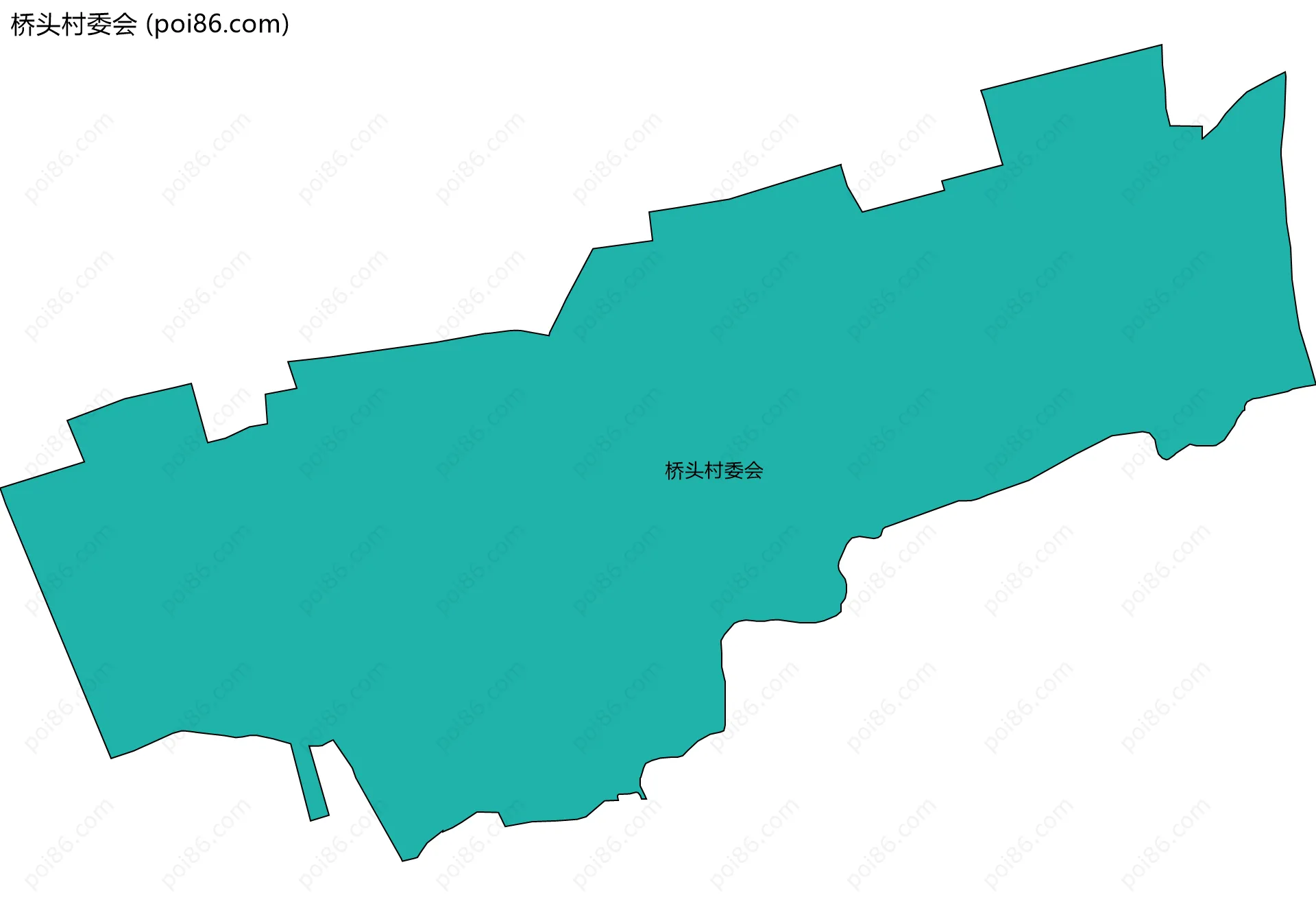 桥头村委会边界地图