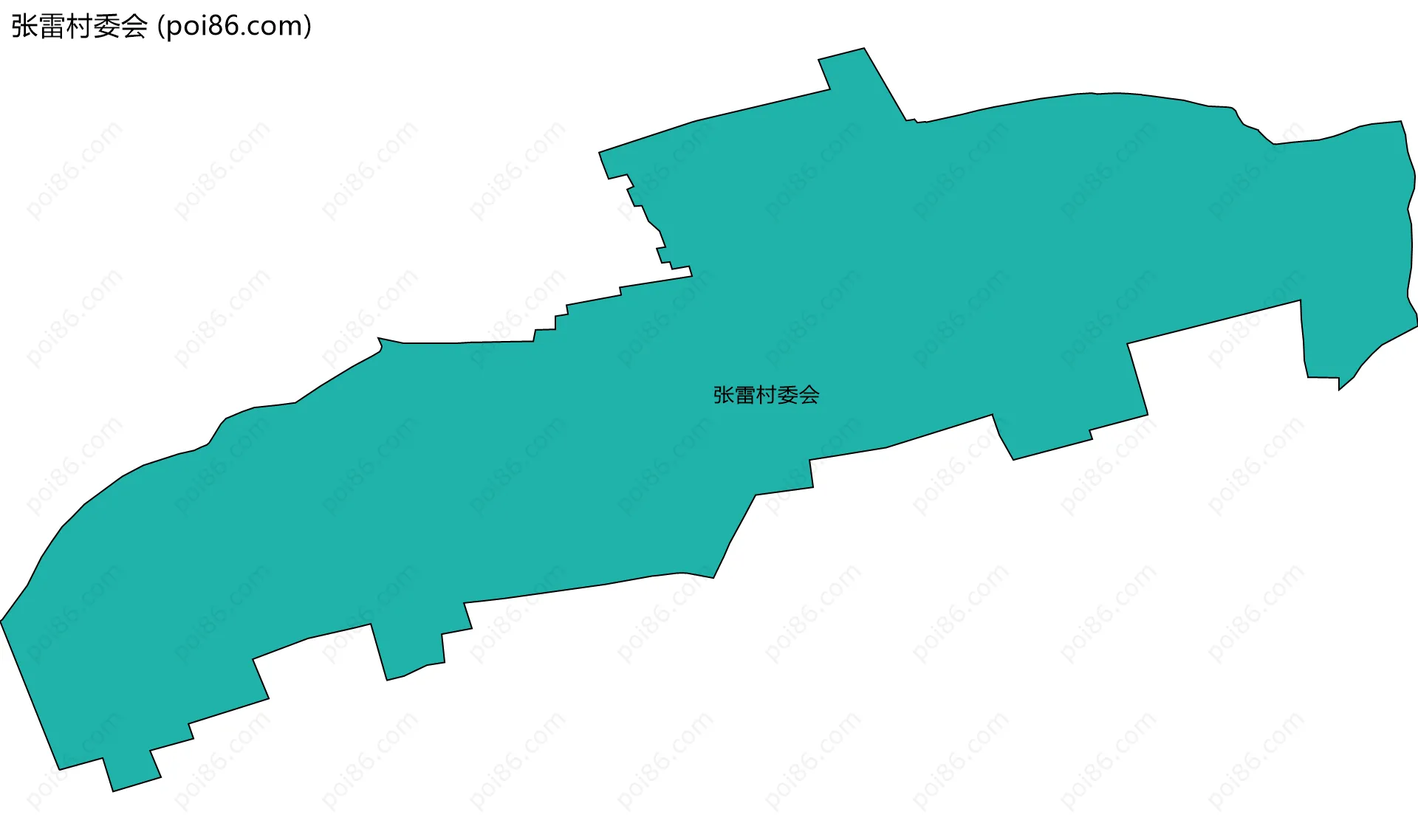 张雷村委会边界地图
