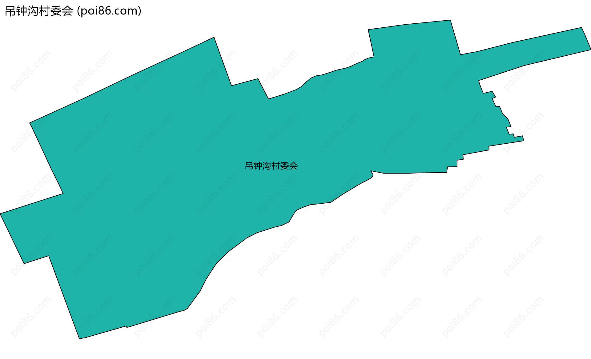吊钟沟村委会边界地图