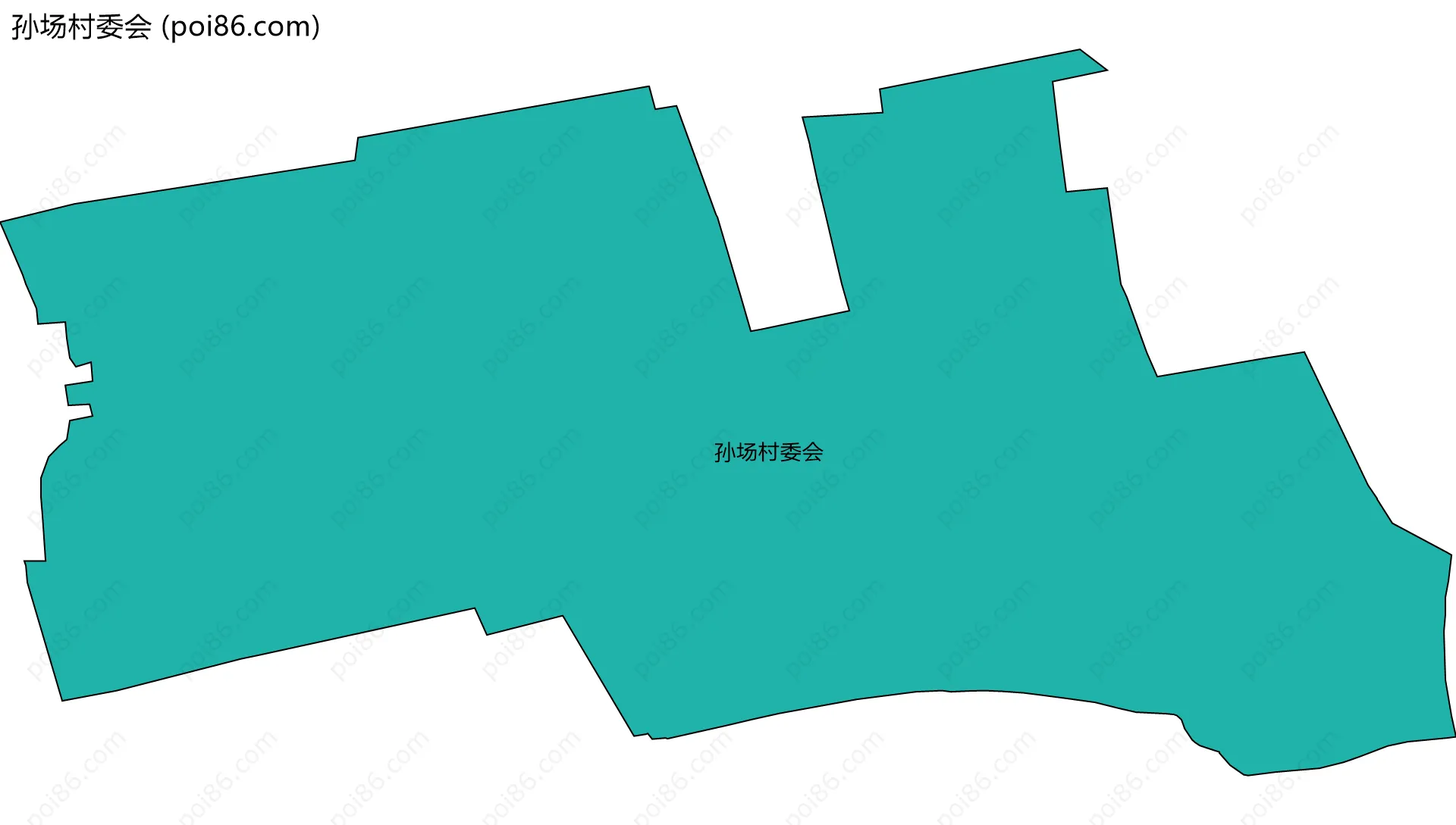 孙场村委会边界地图