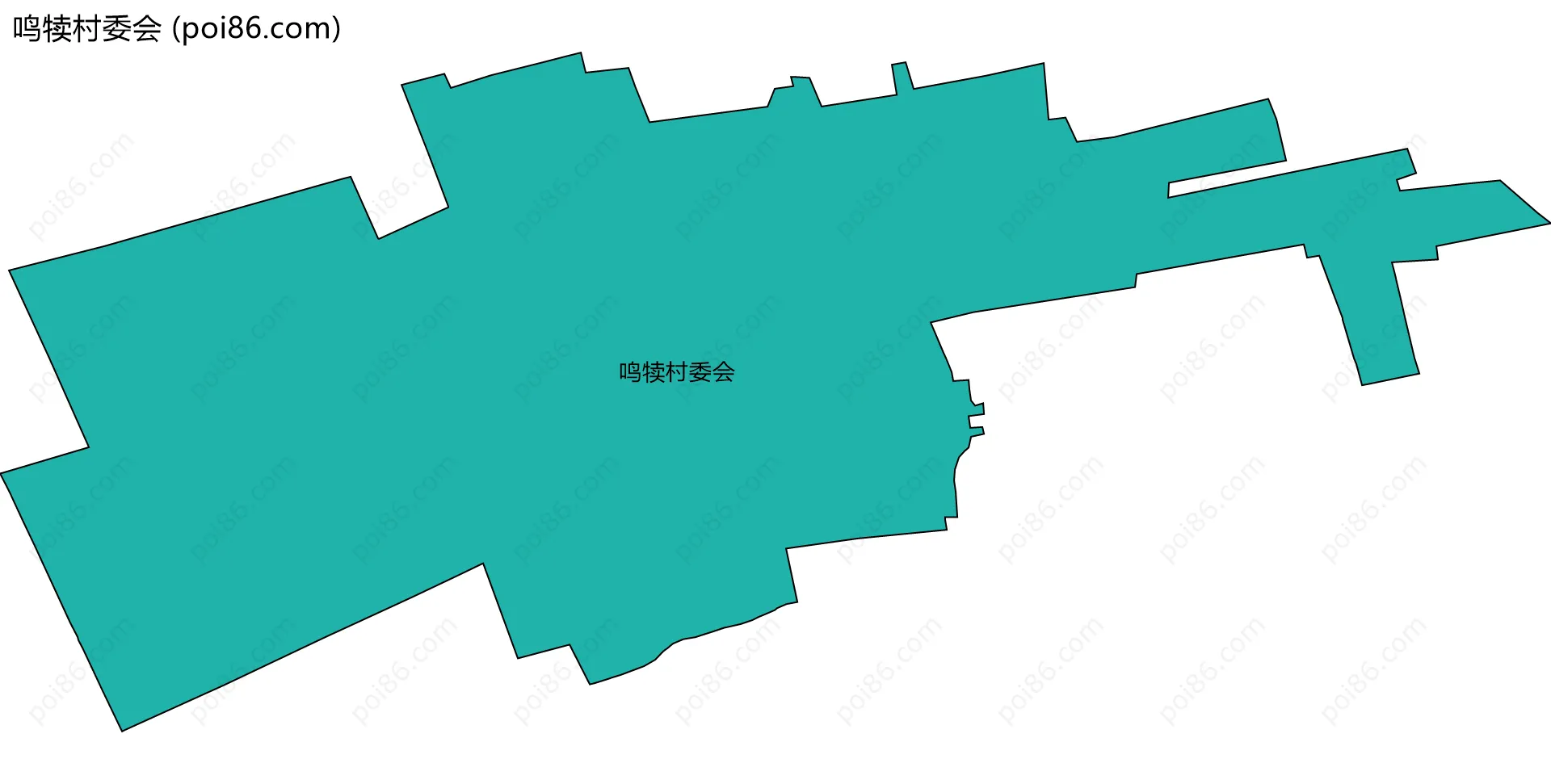 鸣犊村委会边界地图