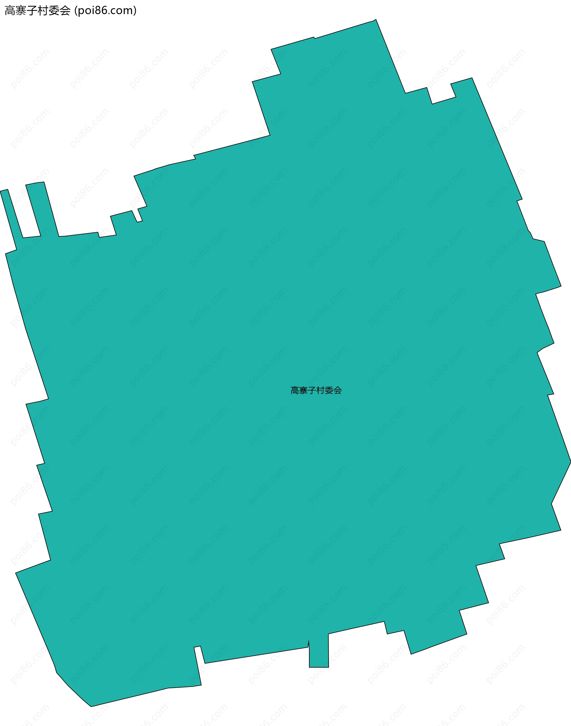 高寨子村委会边界地图