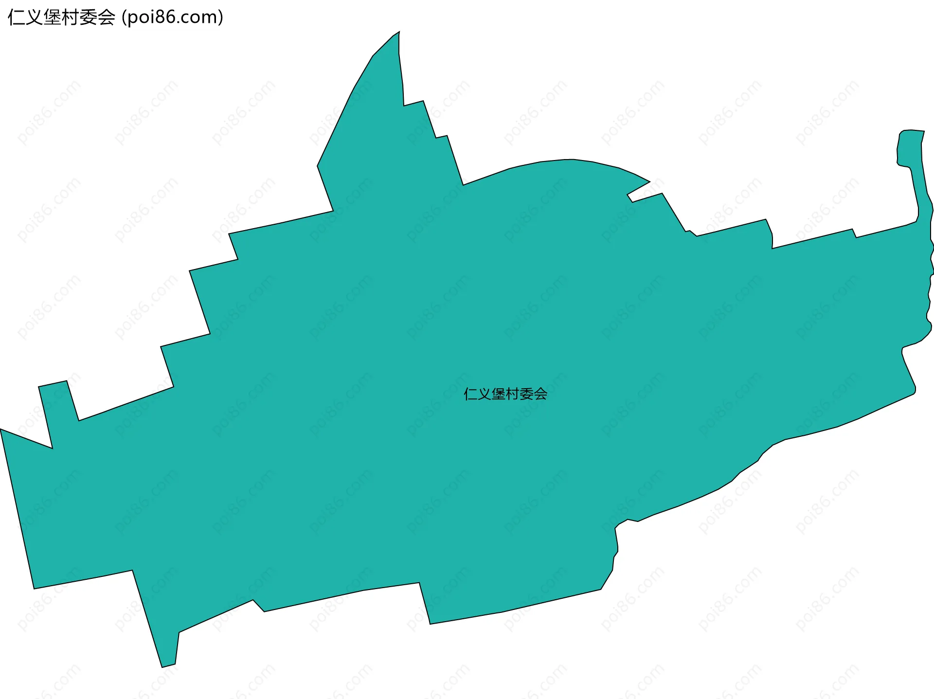 仁义堡村委会边界地图