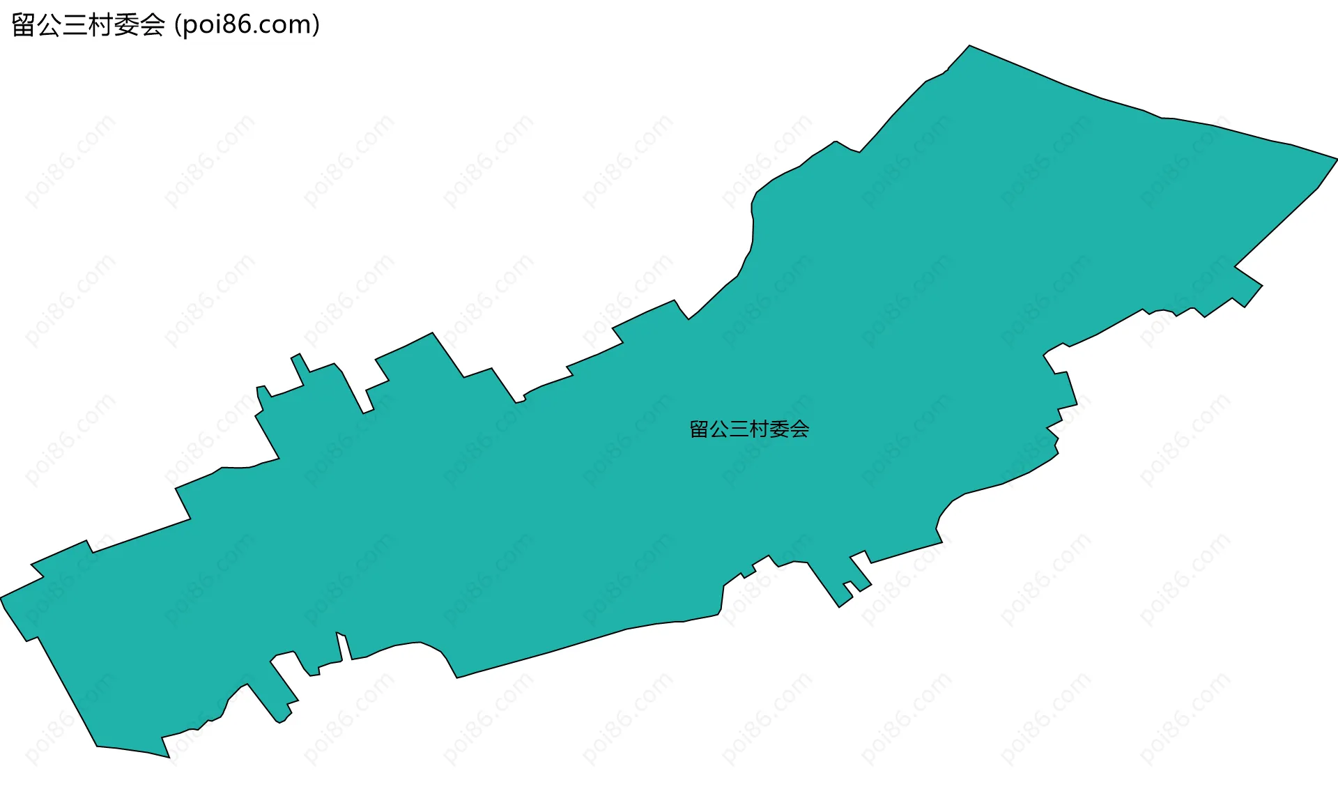 留公三村委会边界地图