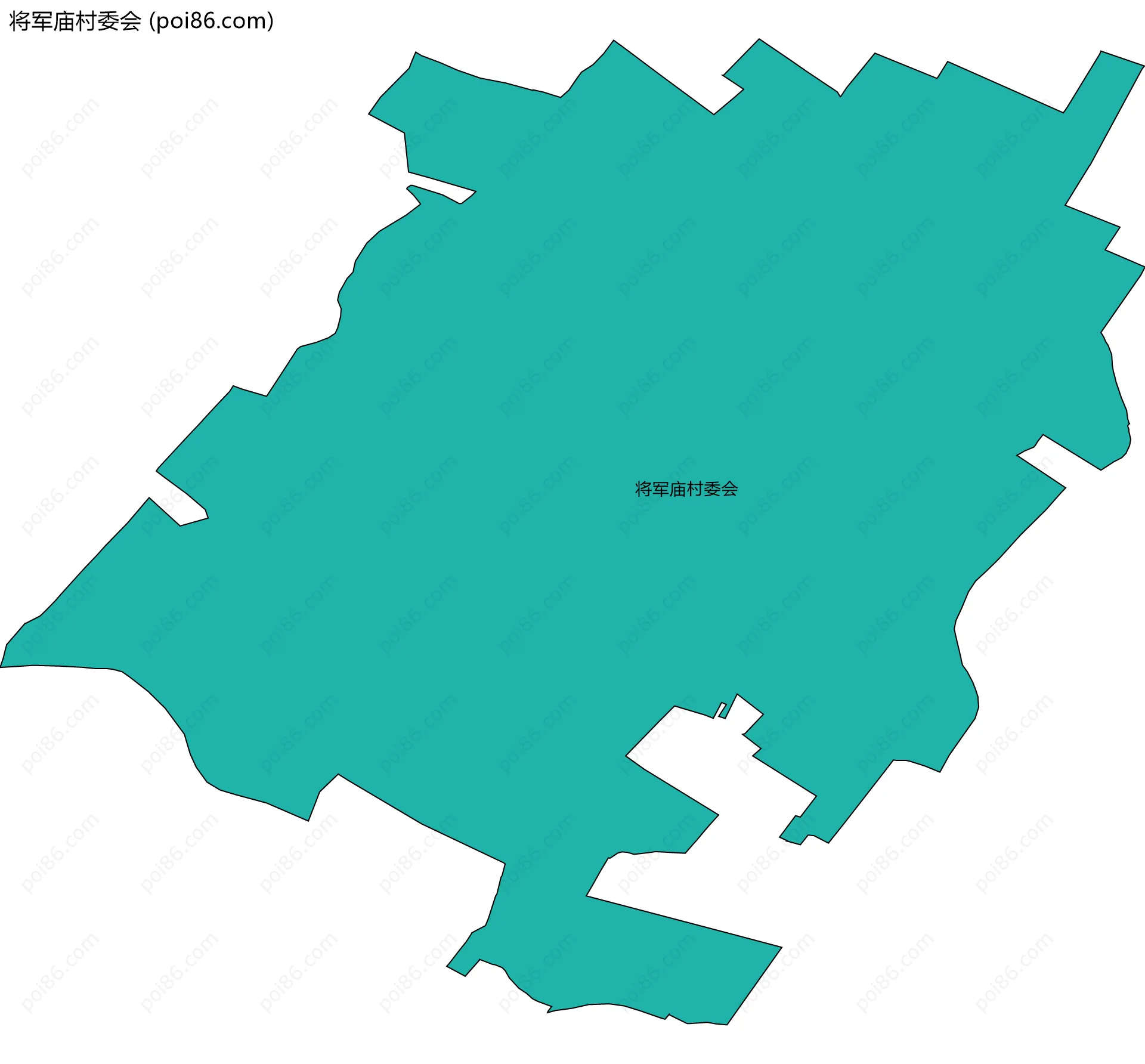 将军庙村委会边界地图