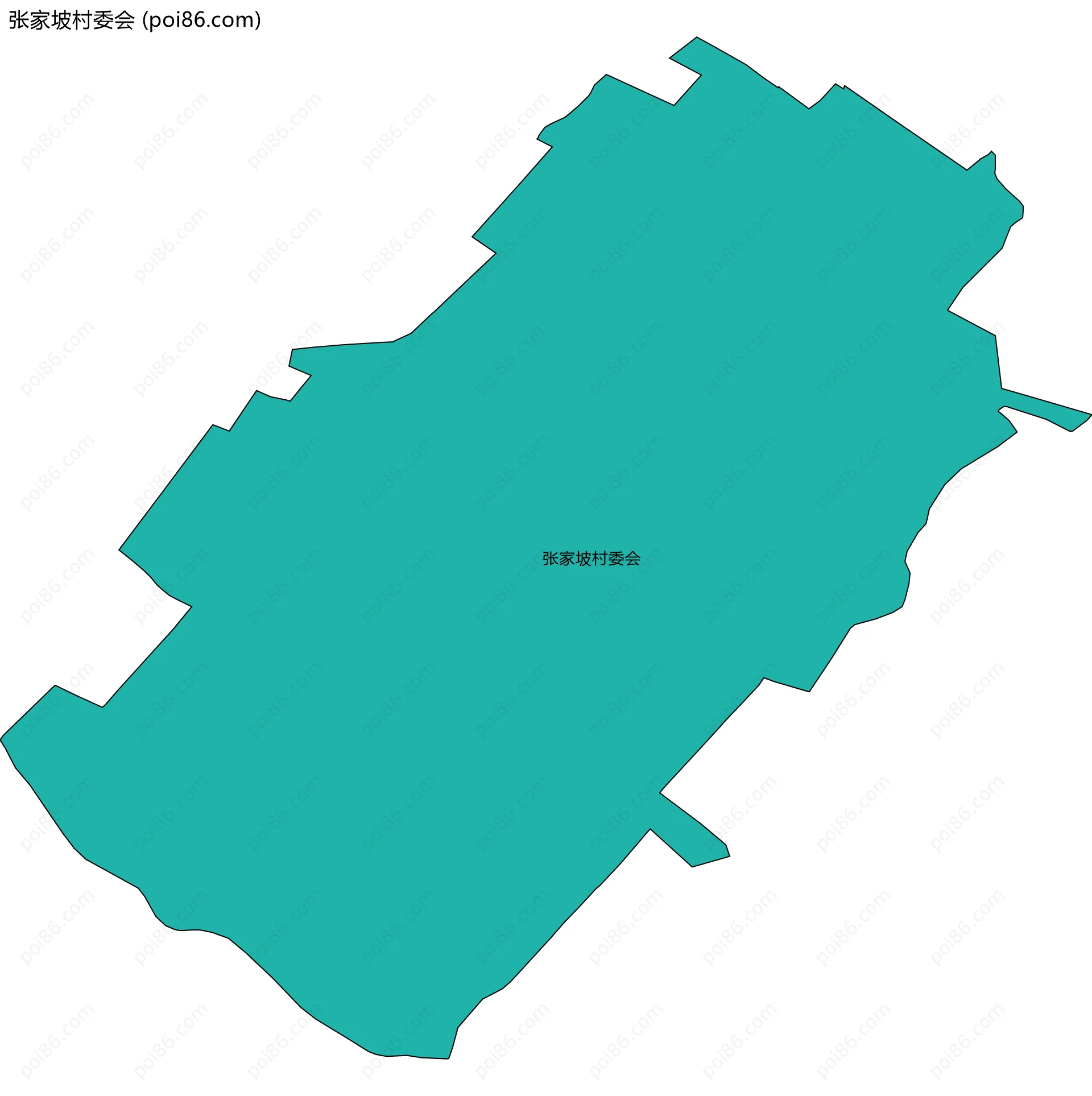 张家坡村委会边界地图