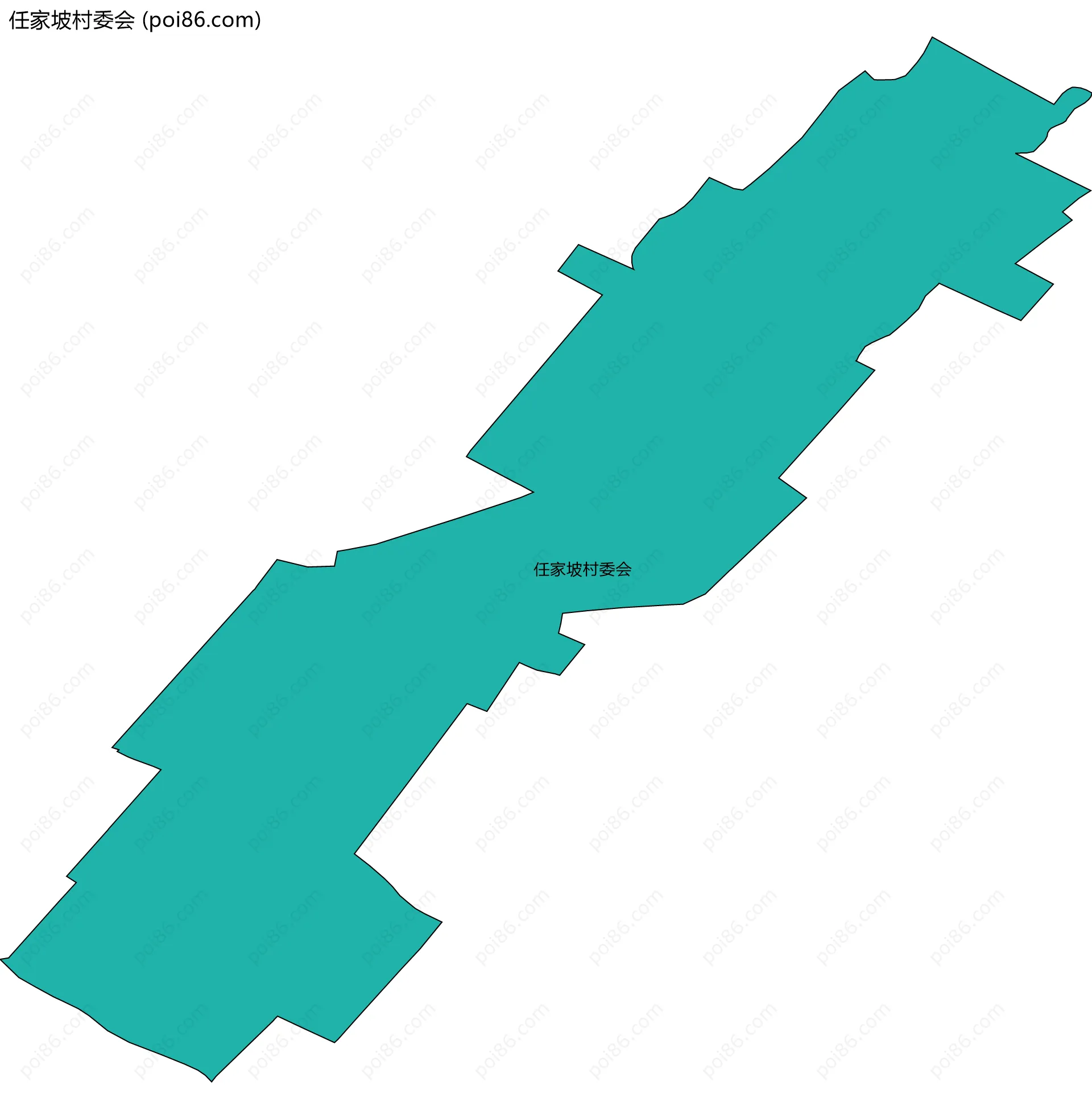 任家坡村委会边界地图