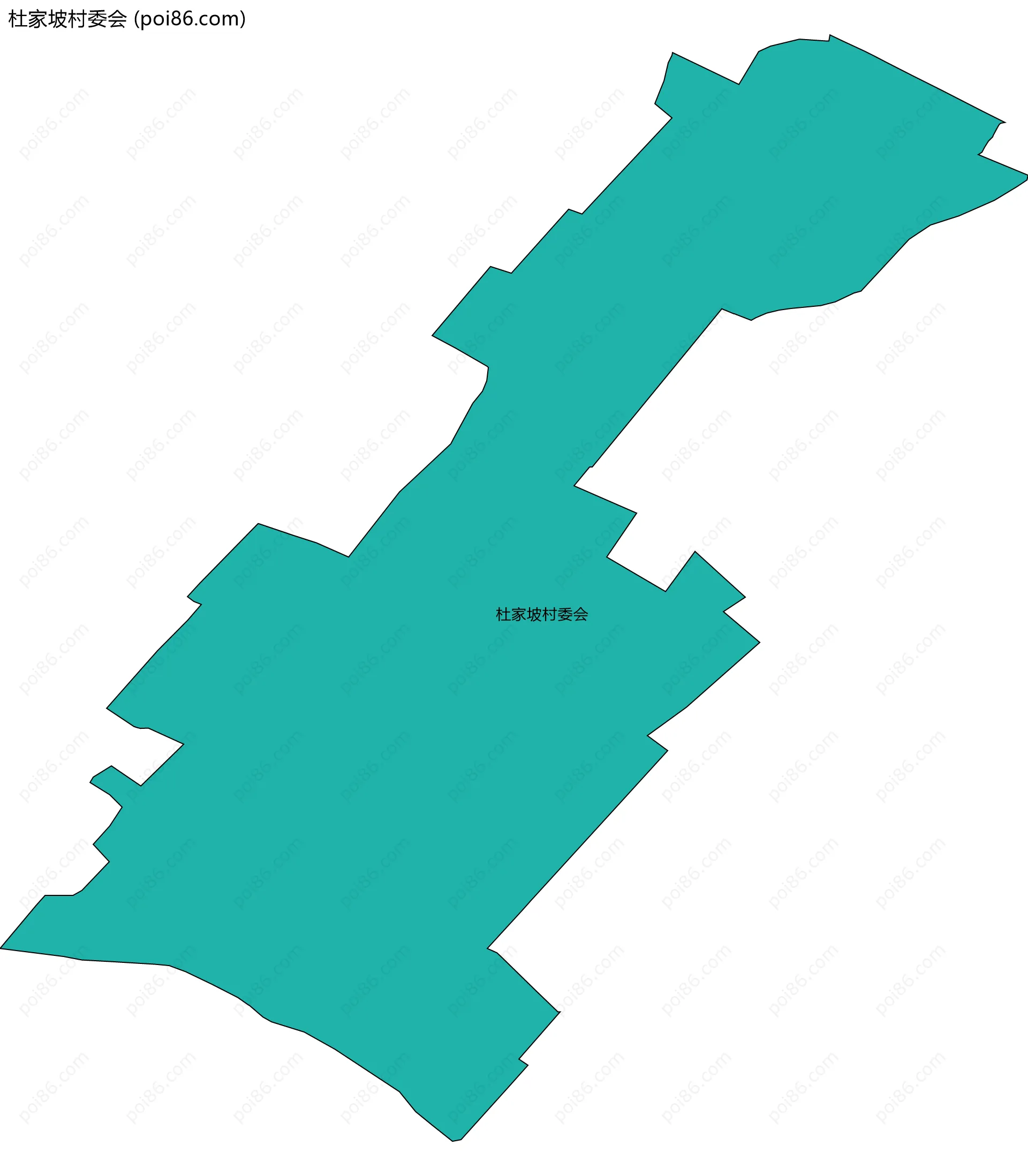 杜家坡村委会边界地图