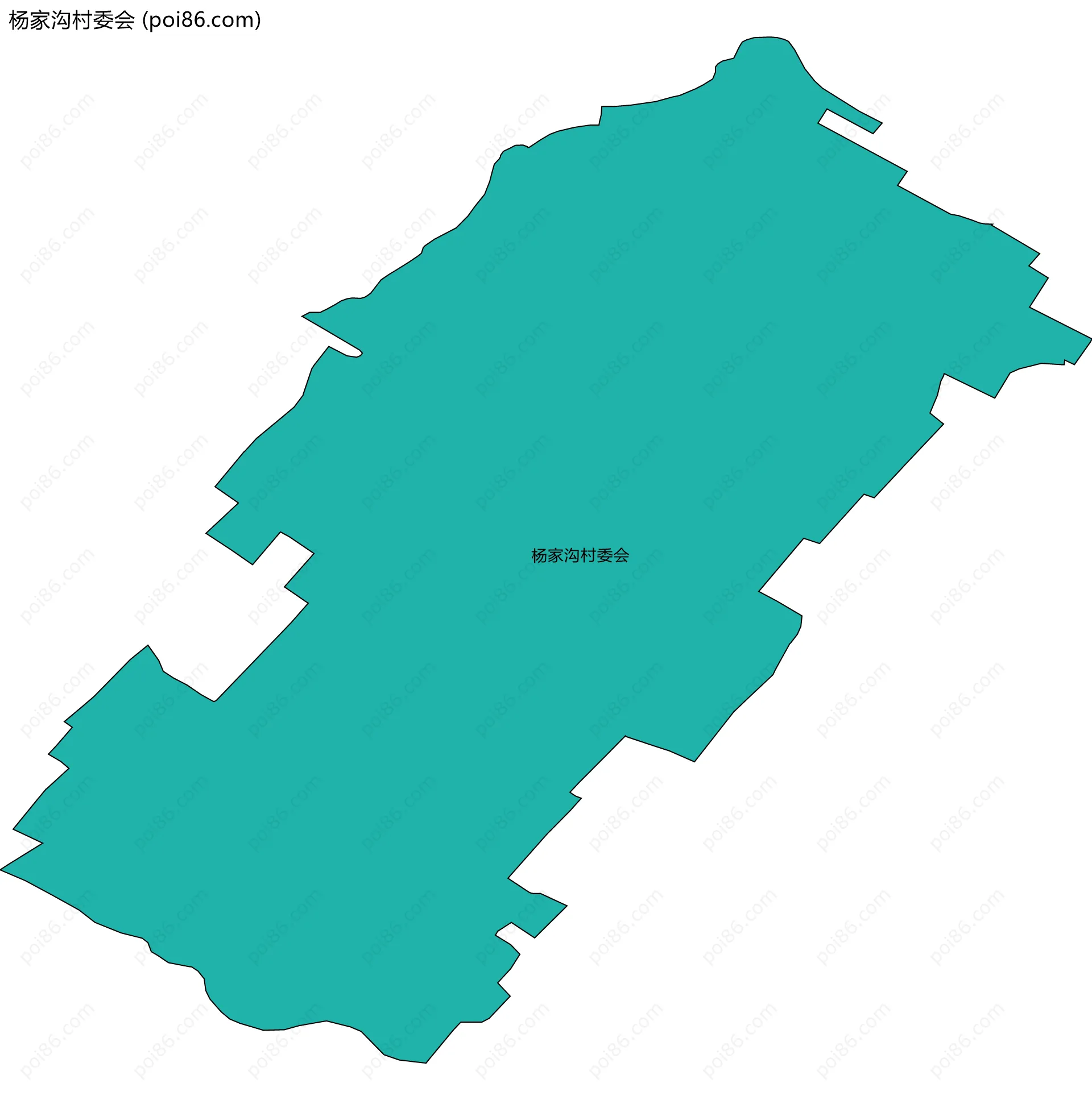 杨家沟村委会边界地图