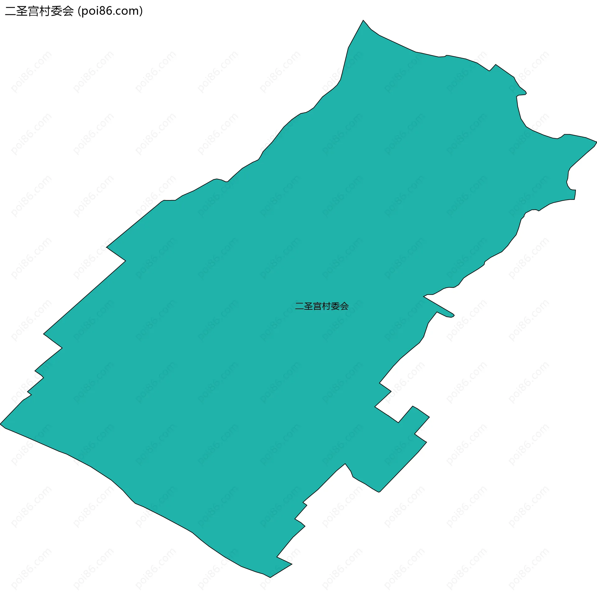 二圣宫村委会边界地图