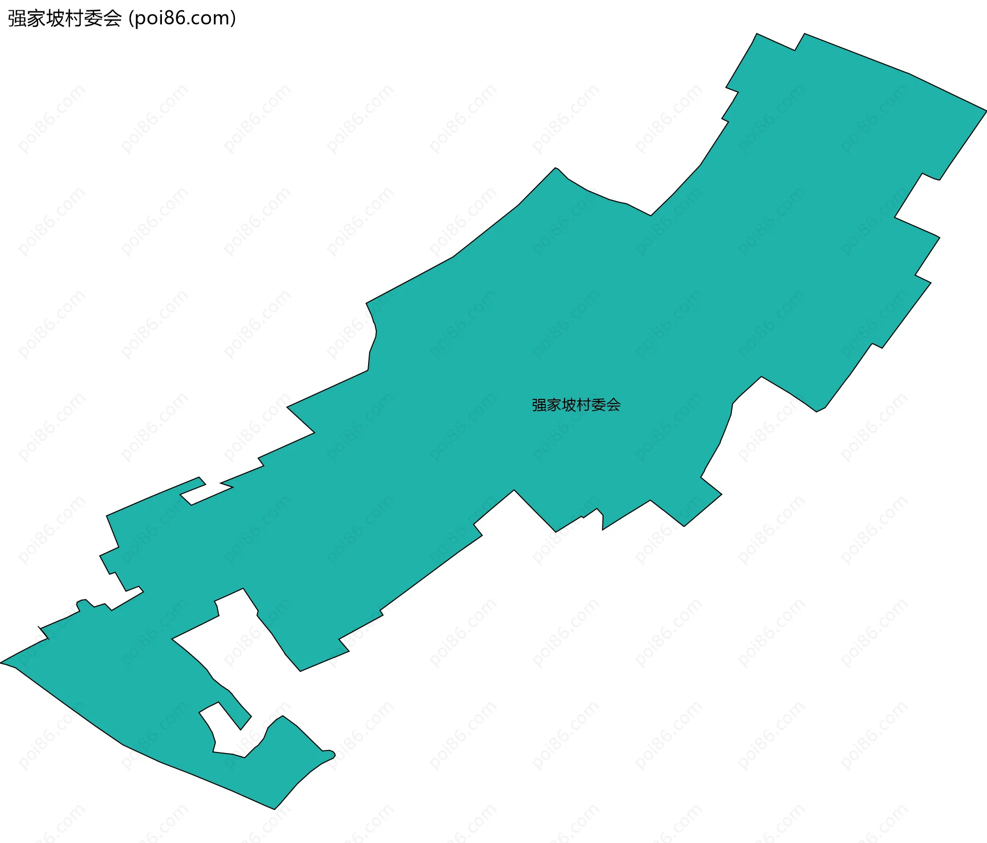 强家坡村委会边界地图