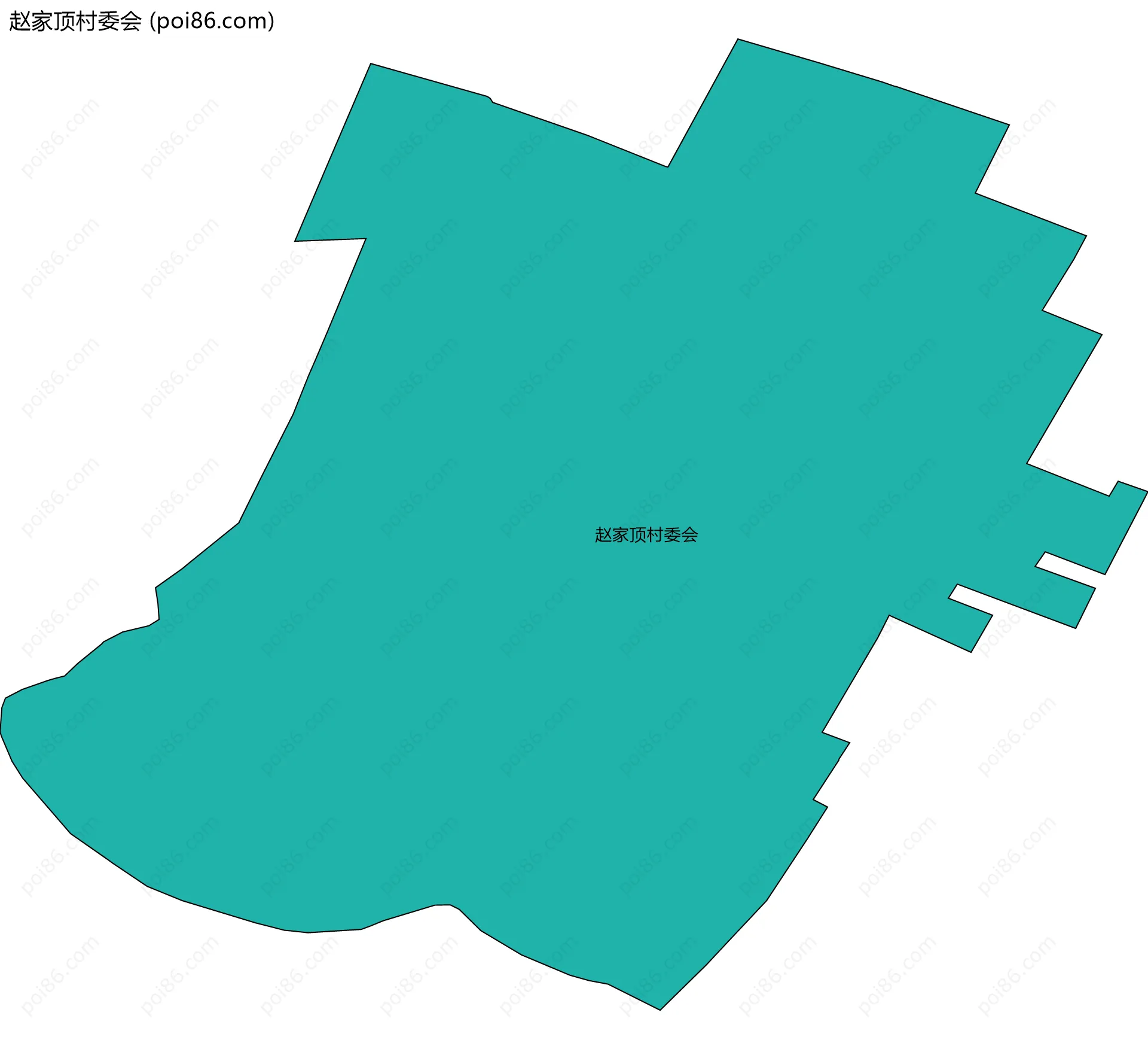 赵家顶村委会边界地图