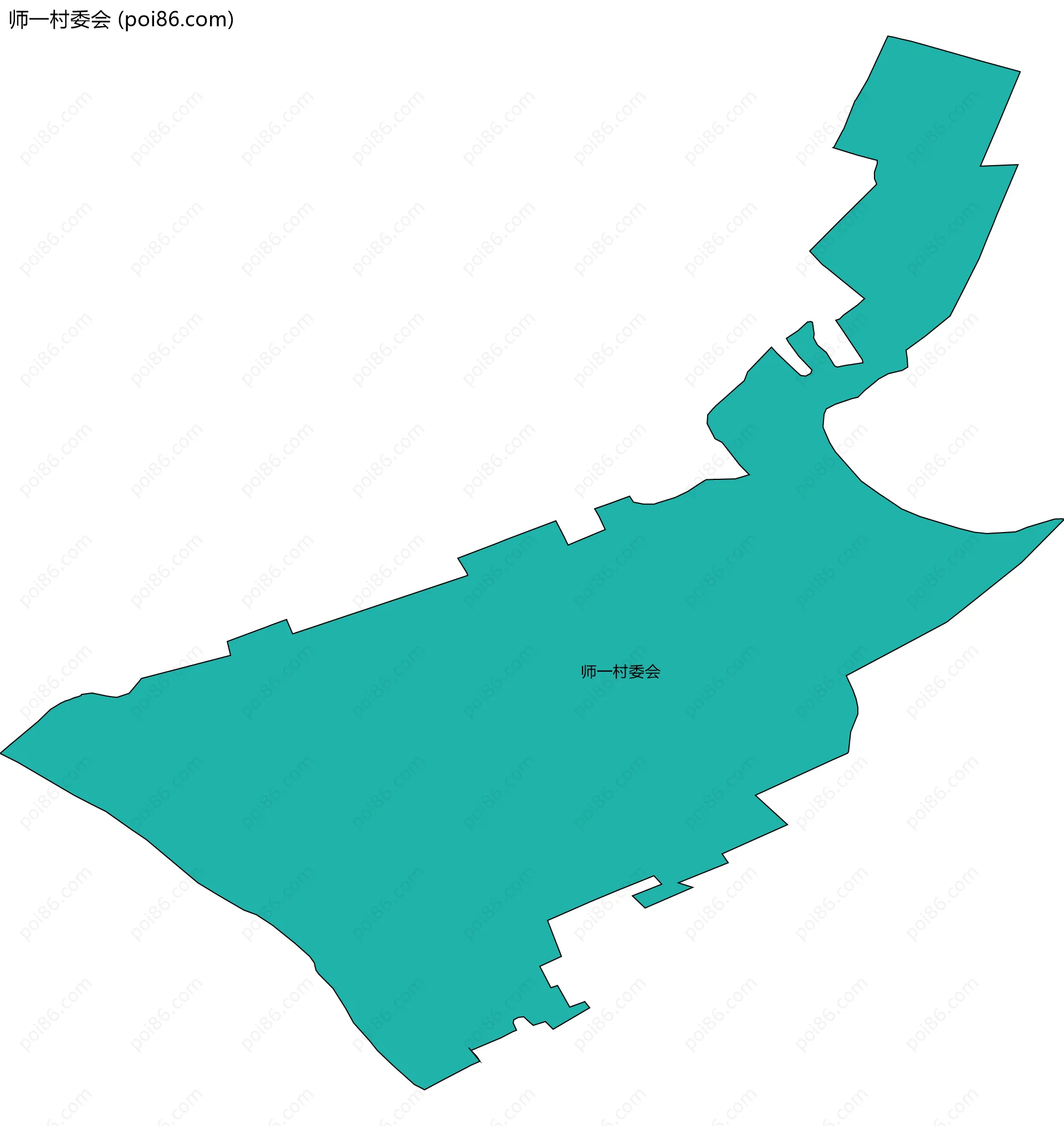 师一村委会边界地图
