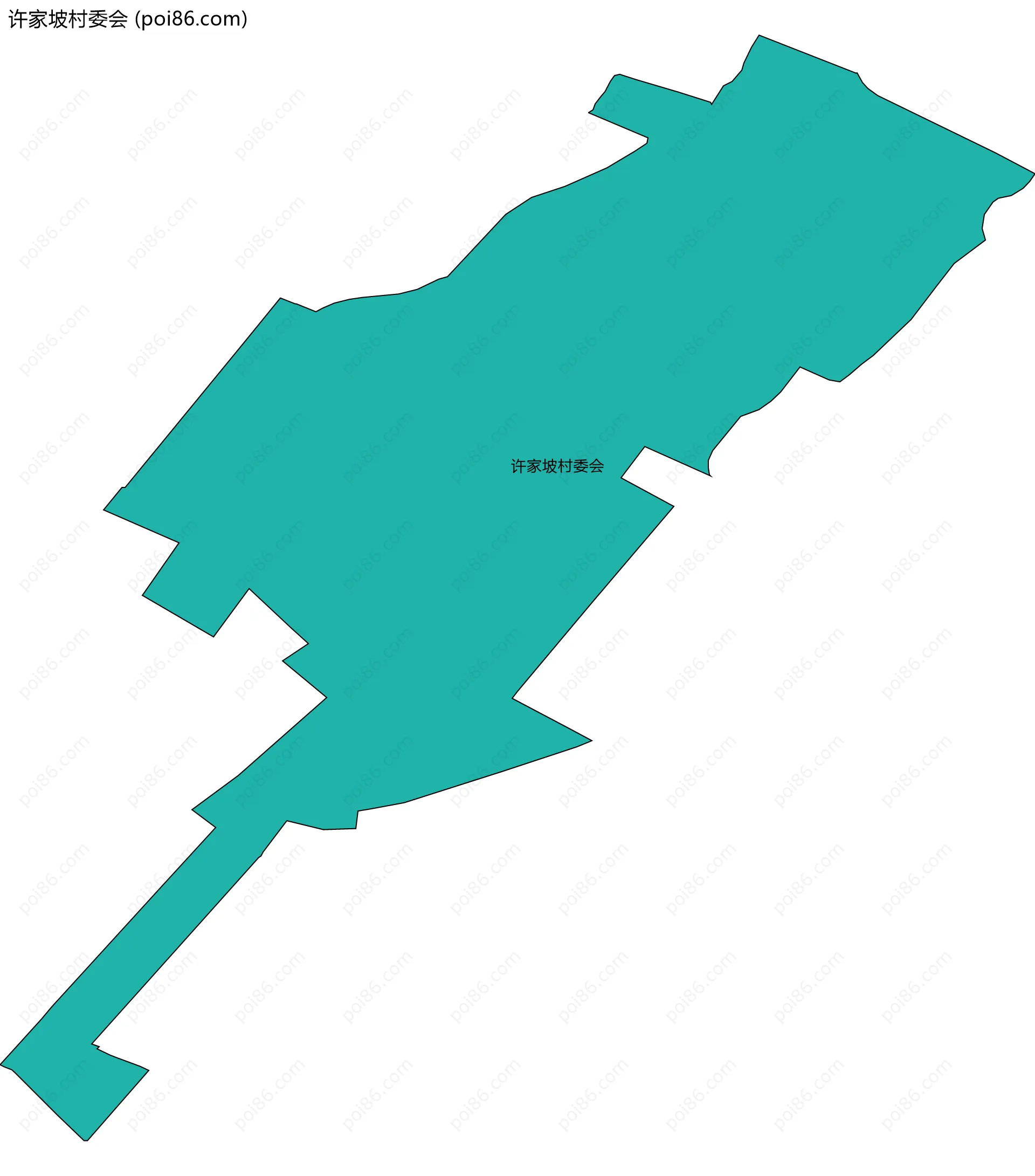 许家坡村委会边界地图