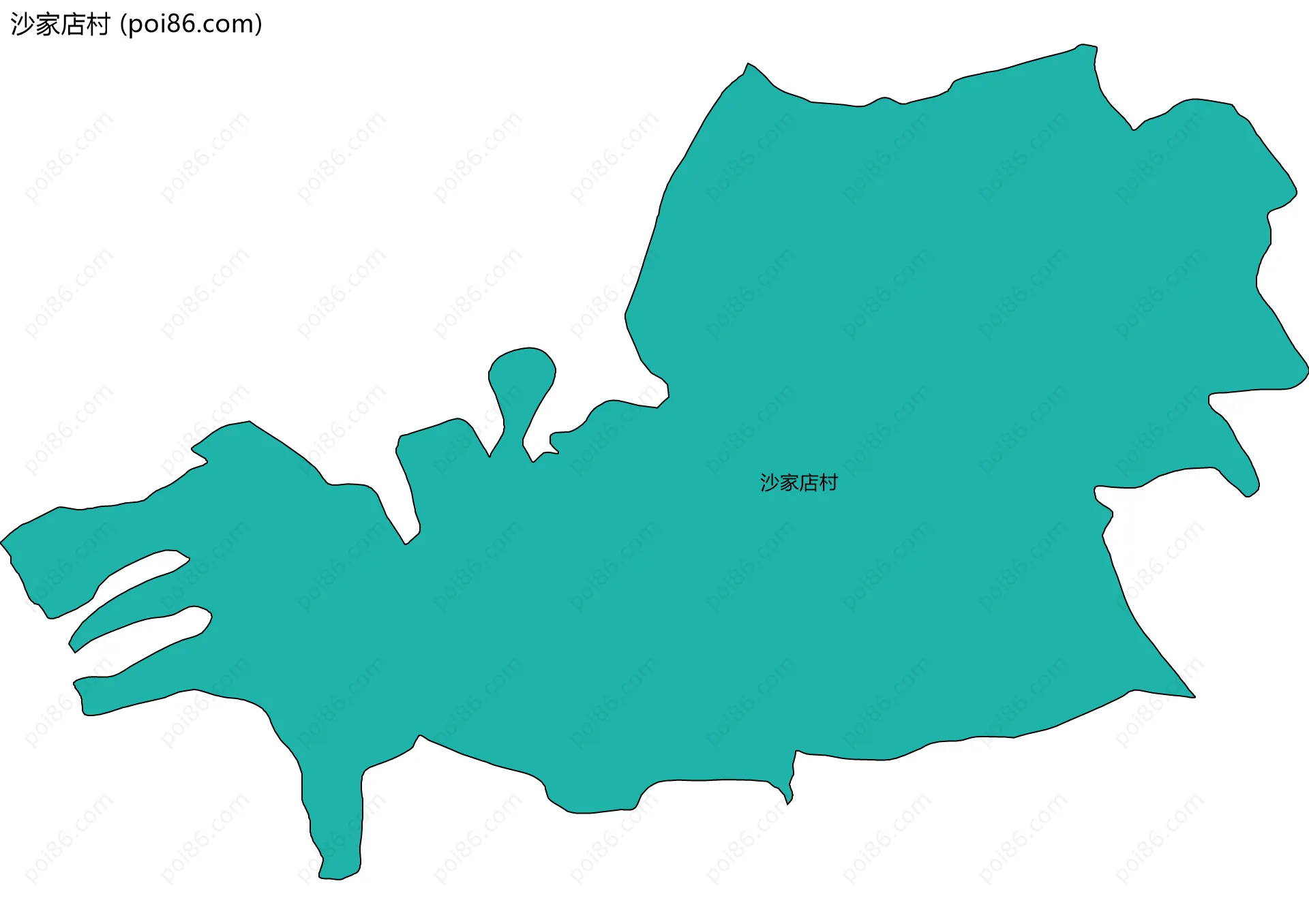 沙家店村边界地图