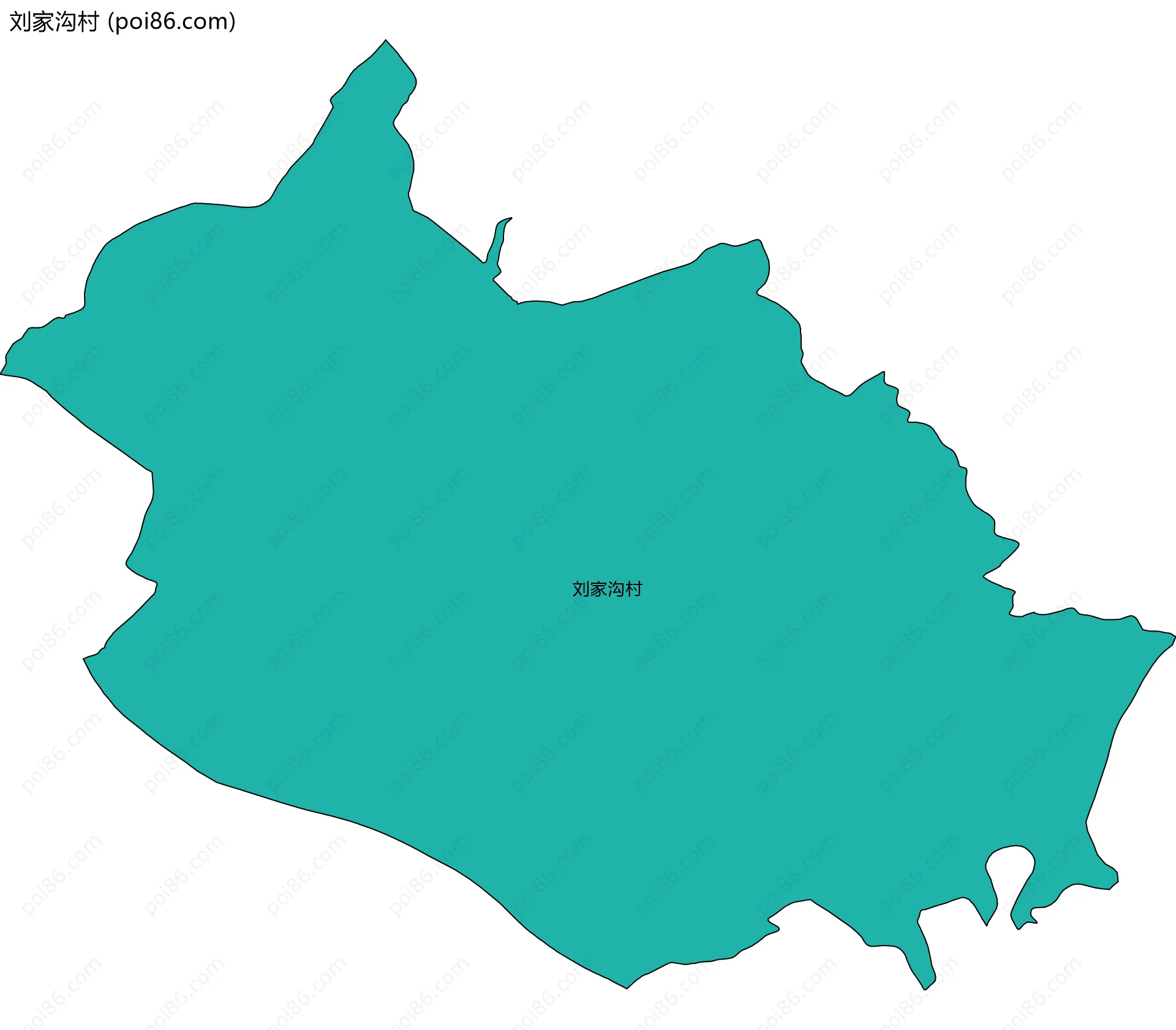 刘家沟村边界地图
