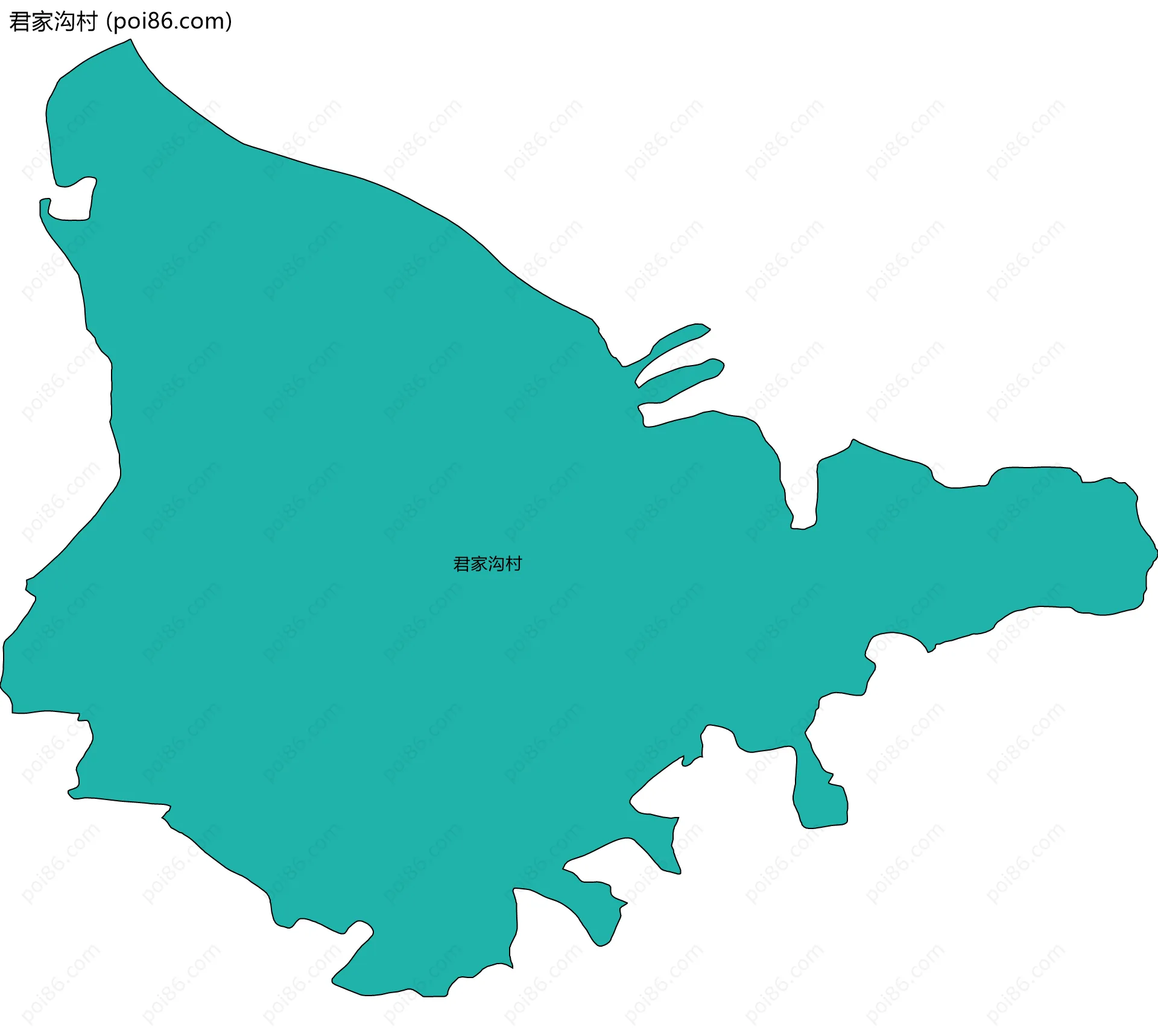君家沟村边界地图
