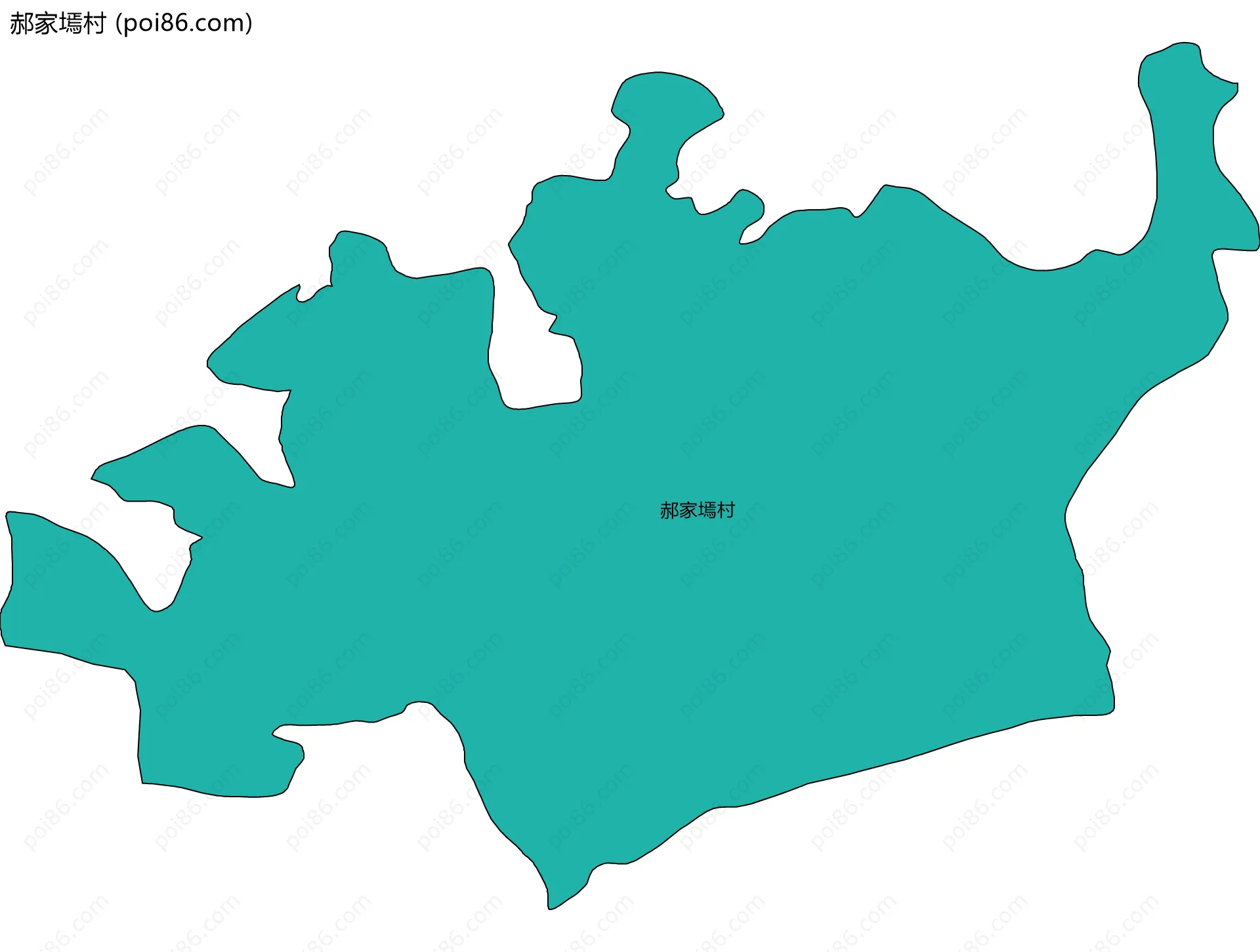 郝家墕村边界地图