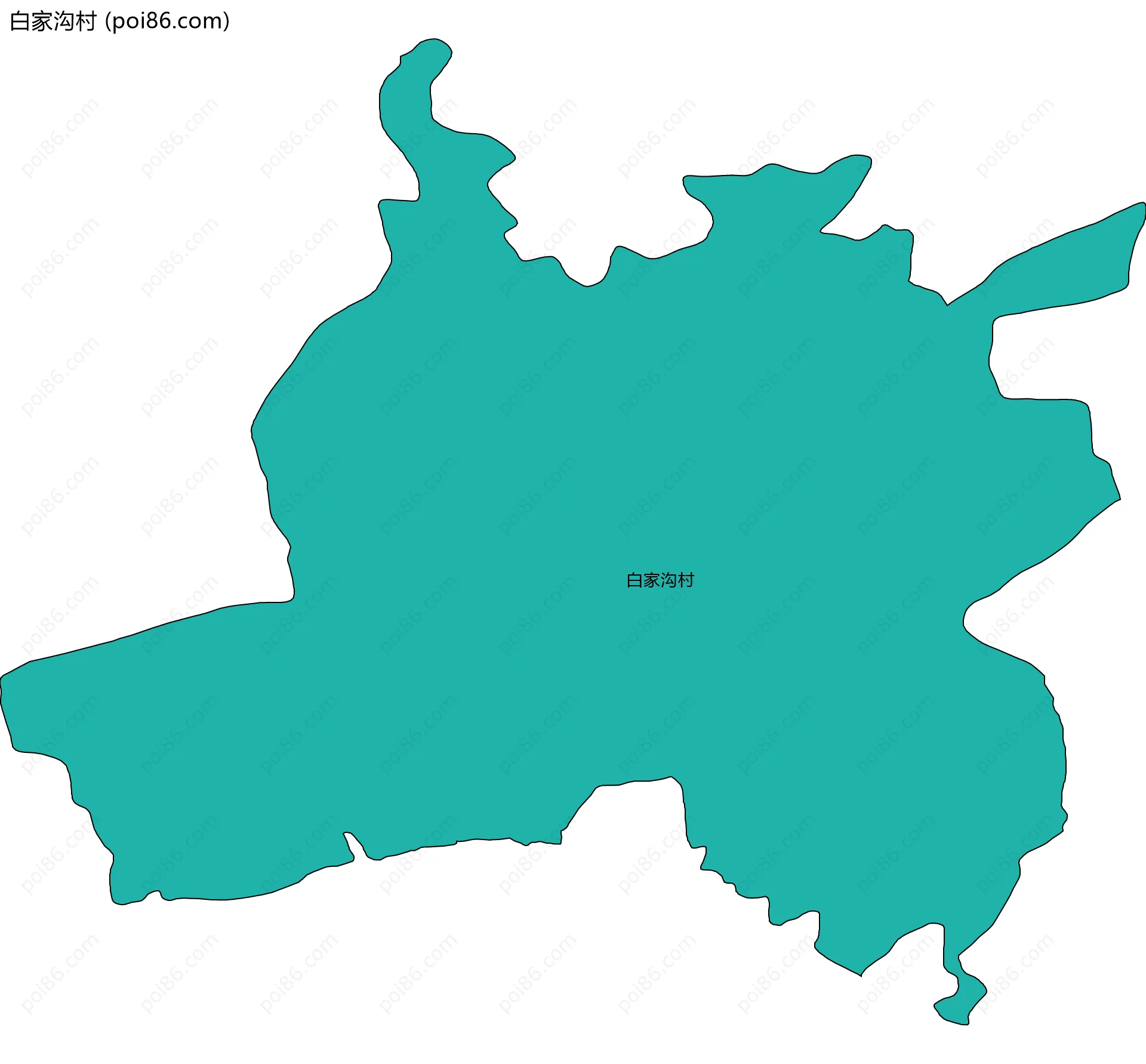 白家沟村边界地图