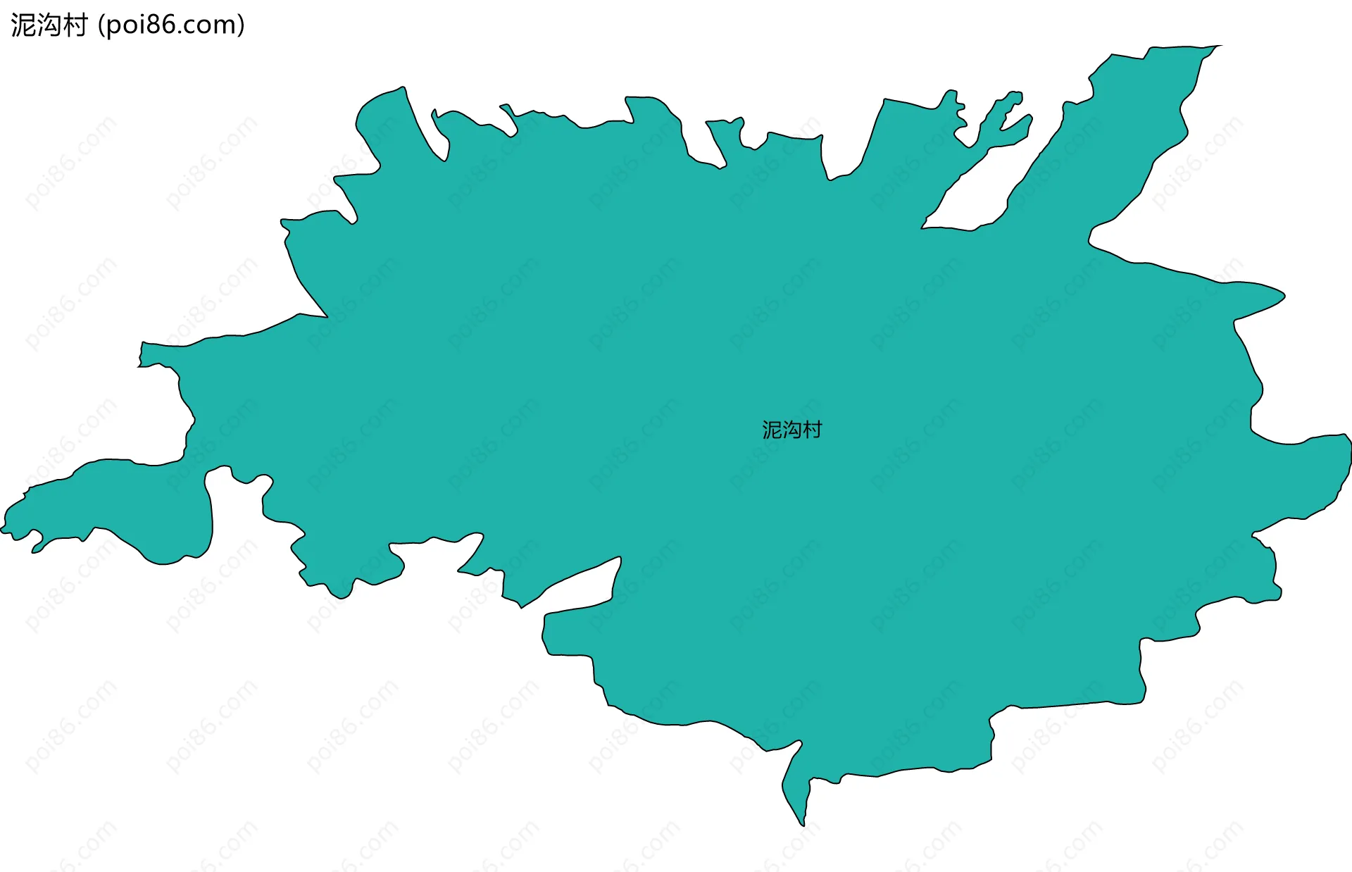泥沟村边界地图