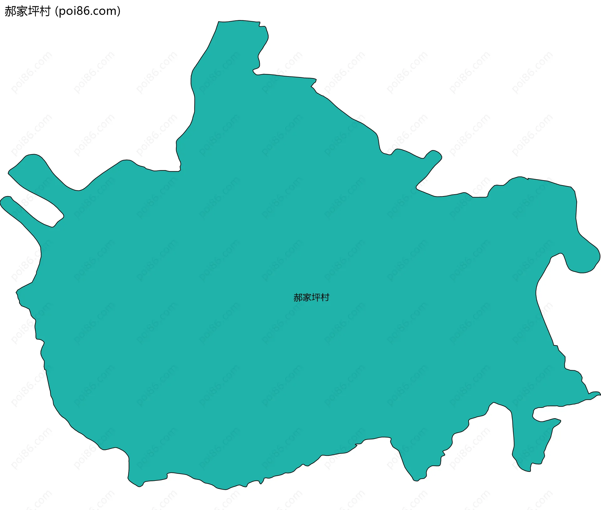 郝家坪村边界地图