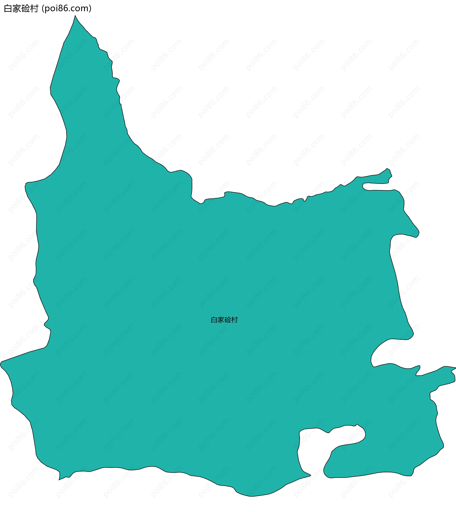 白家硷村边界地图