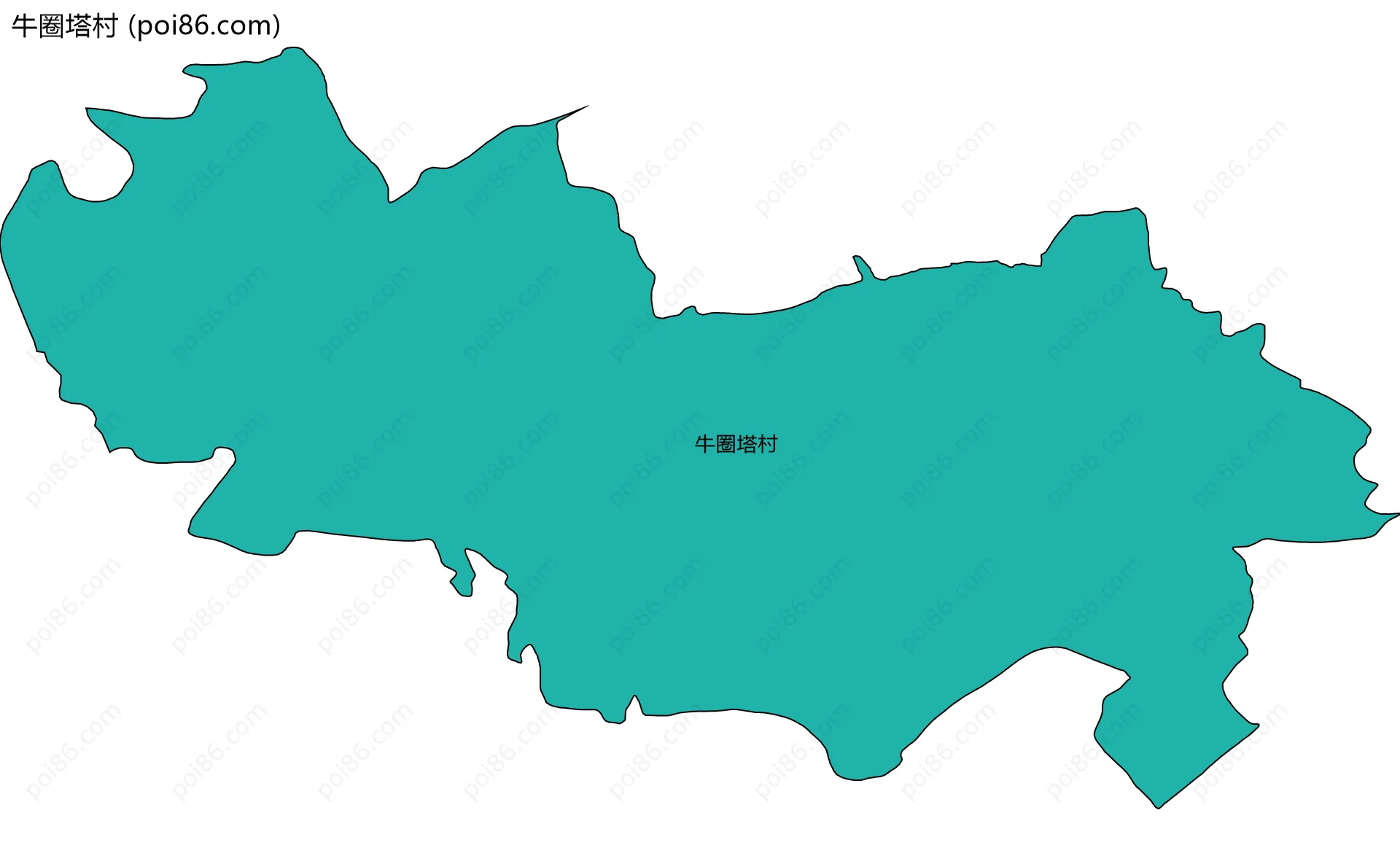 牛圈塔村边界地图