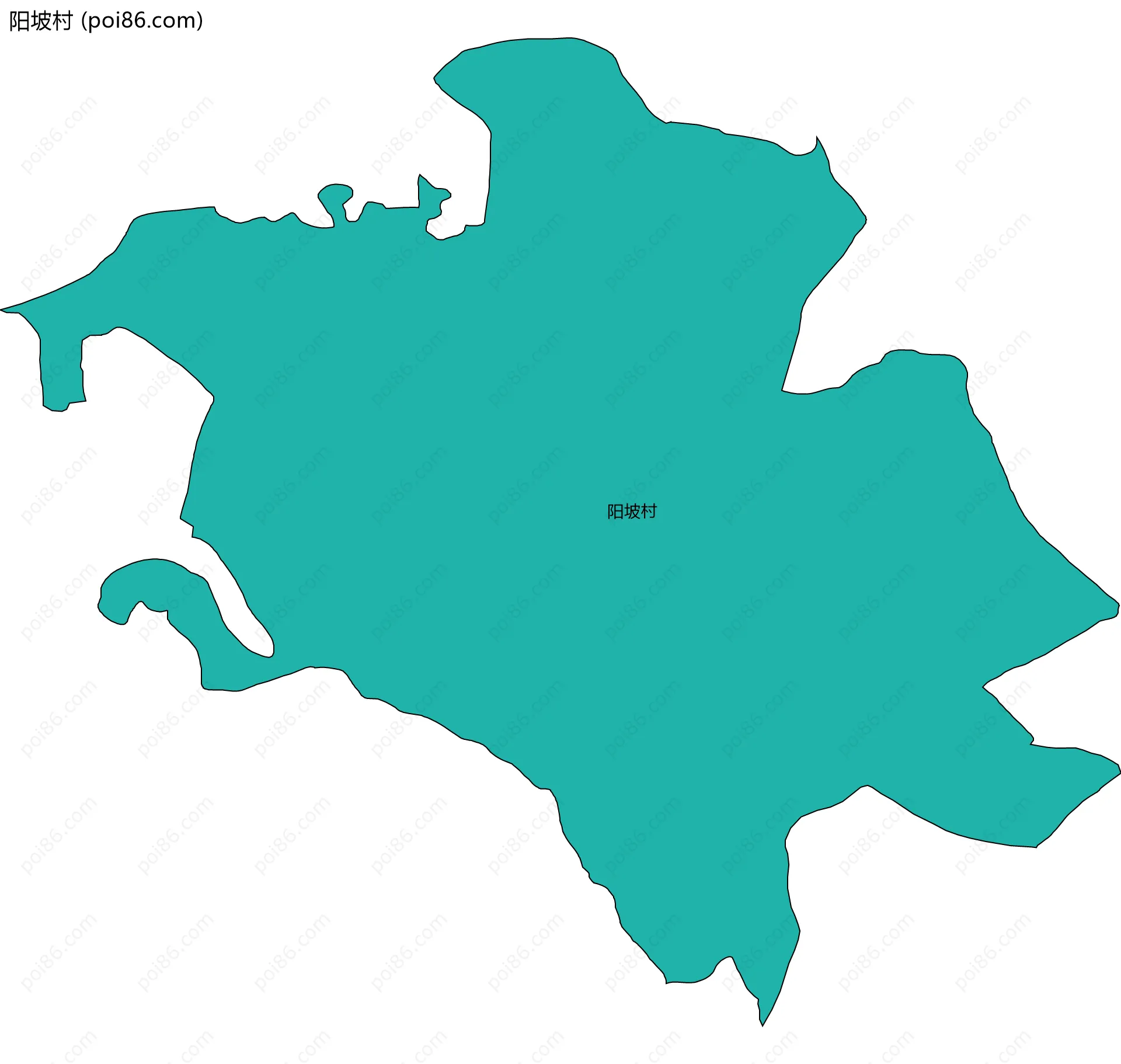 阳坡村边界地图