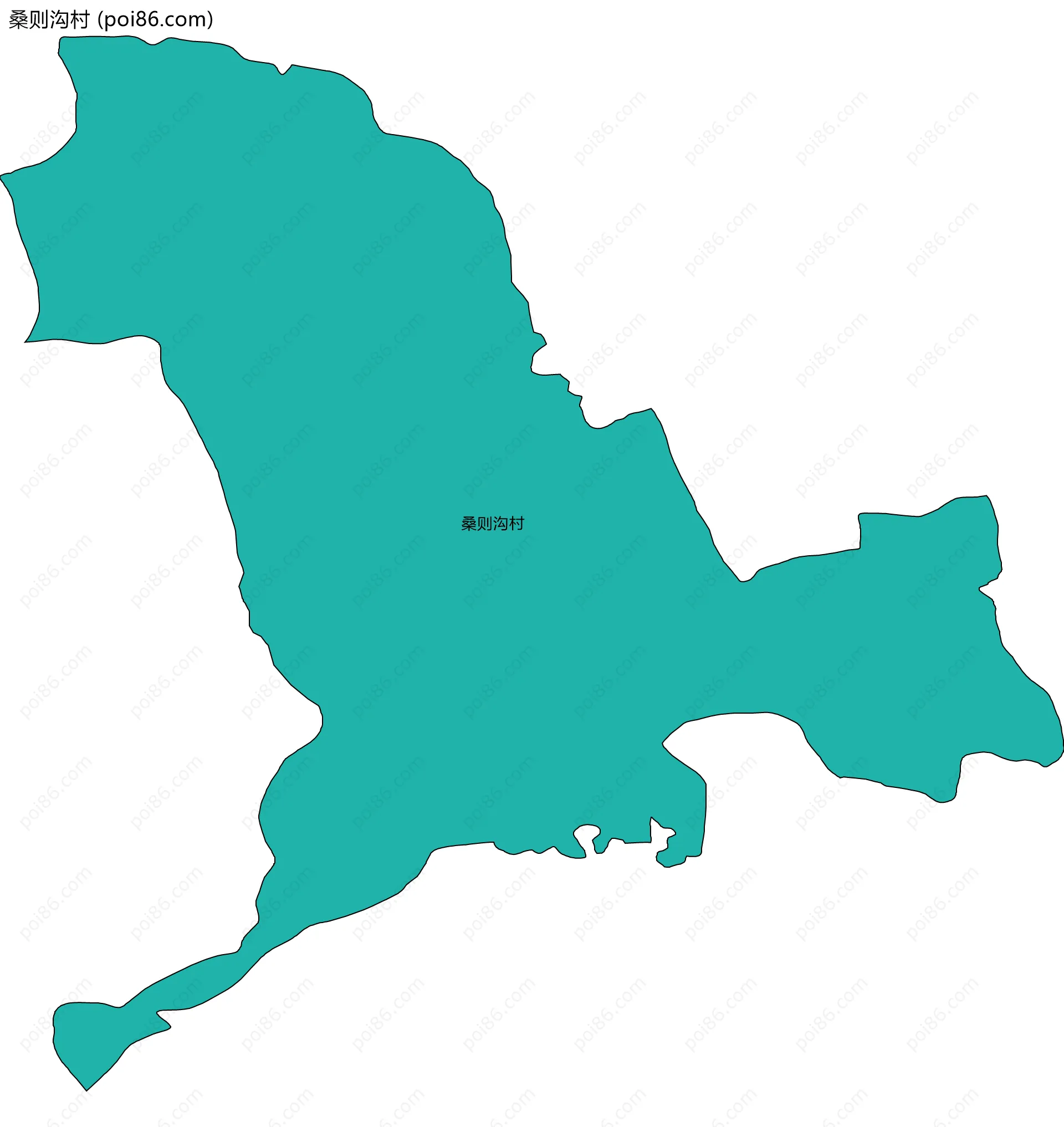 桑则沟村边界地图