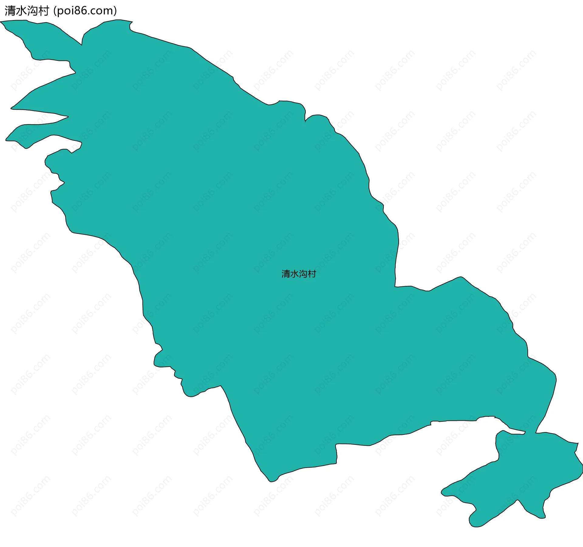 清水沟村边界地图