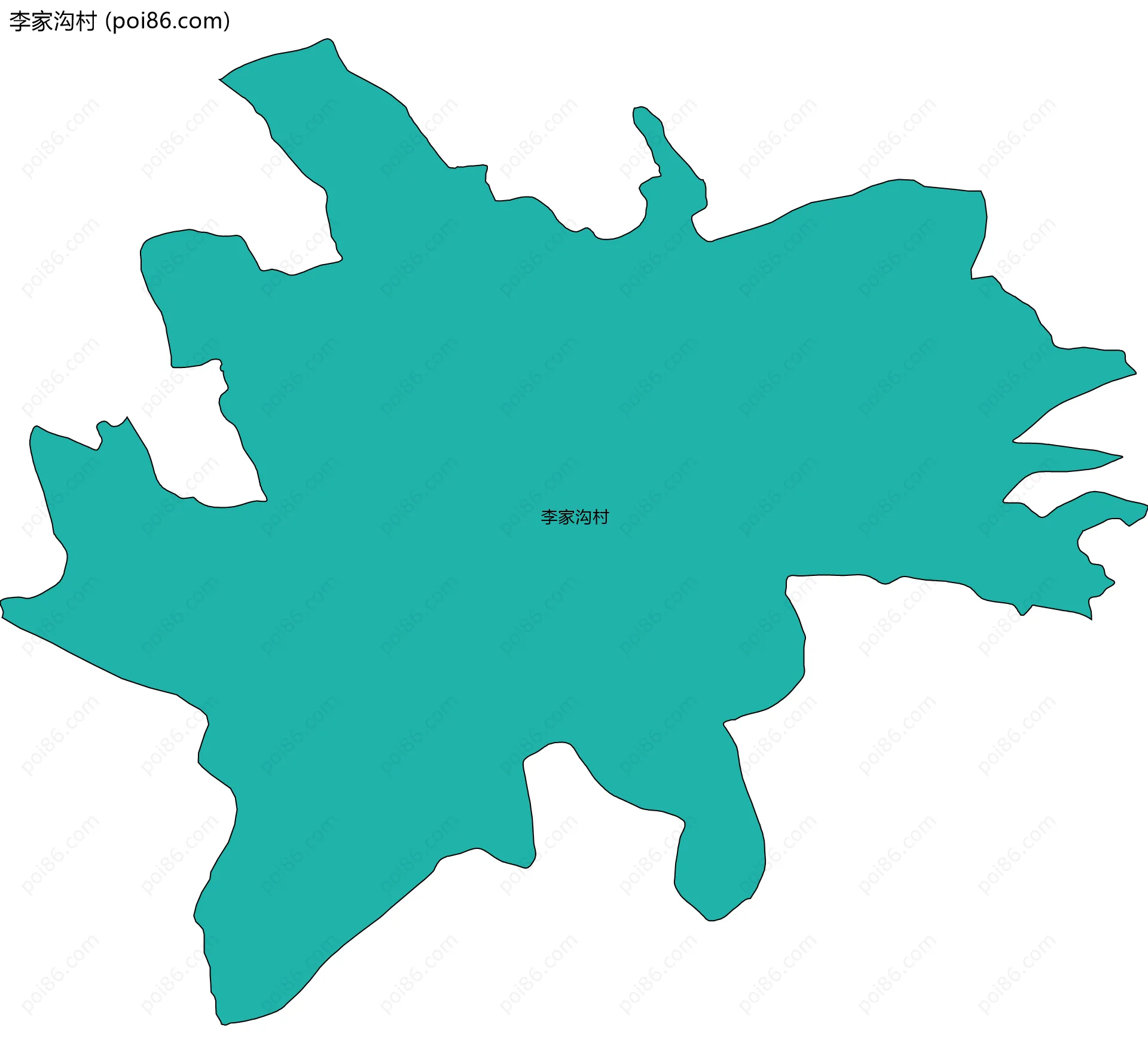 李家沟村边界地图