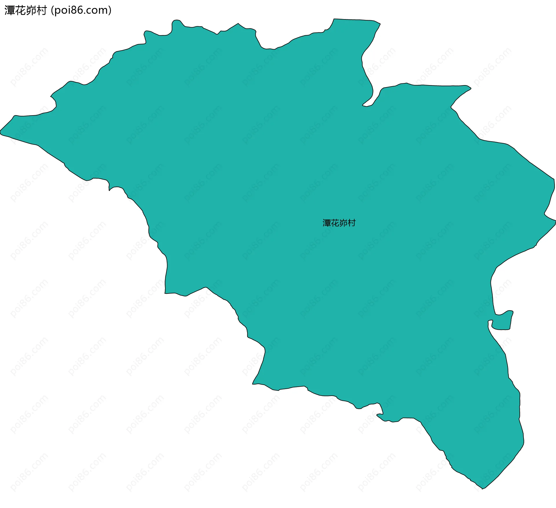 潭花峁村边界地图