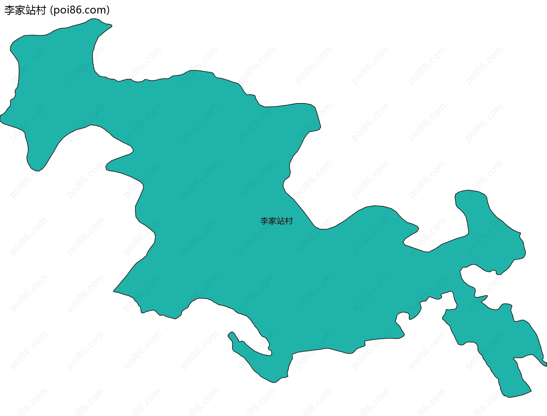 李家站村边界地图