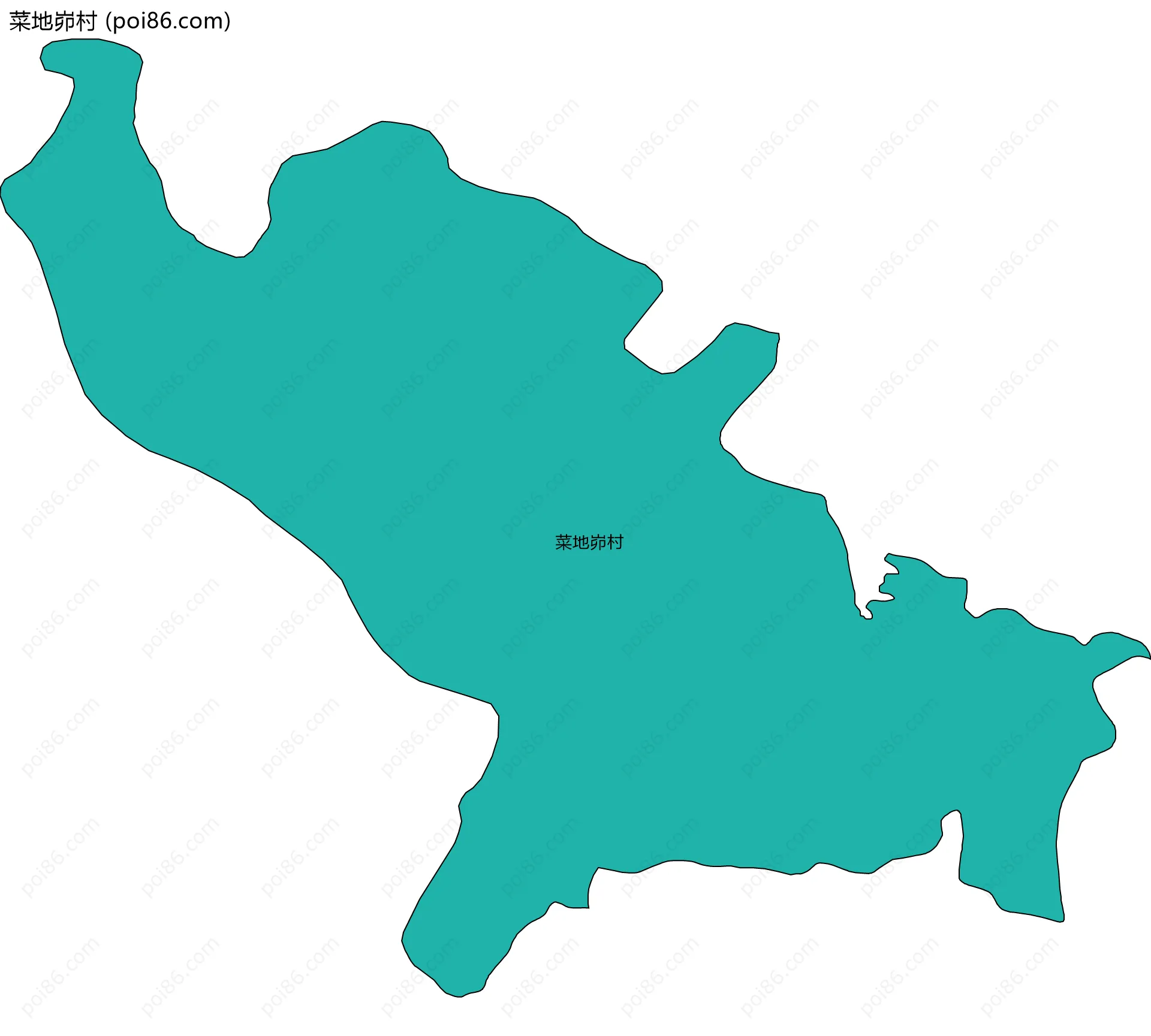 菜地峁村边界地图