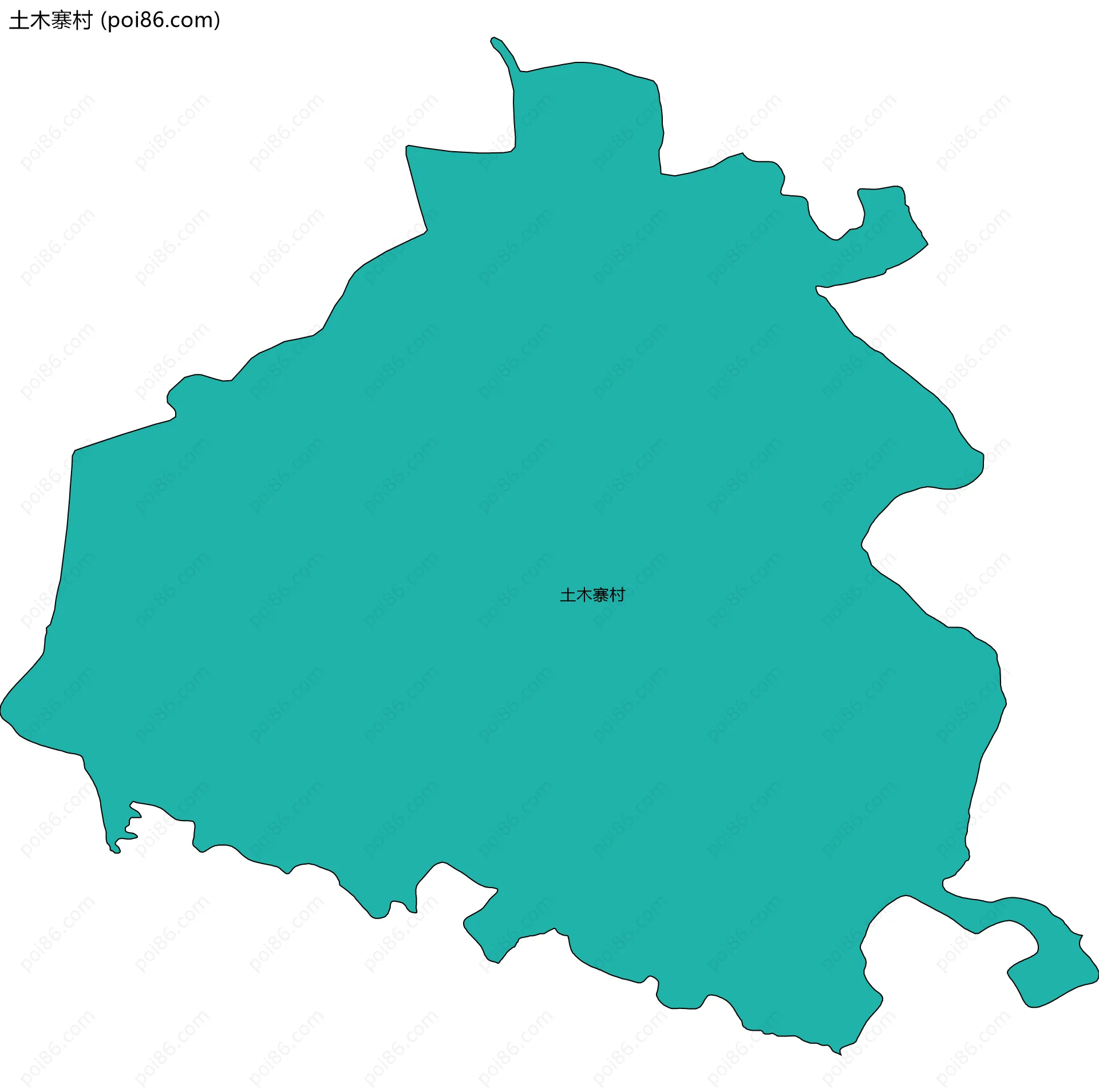 土木寨村边界地图