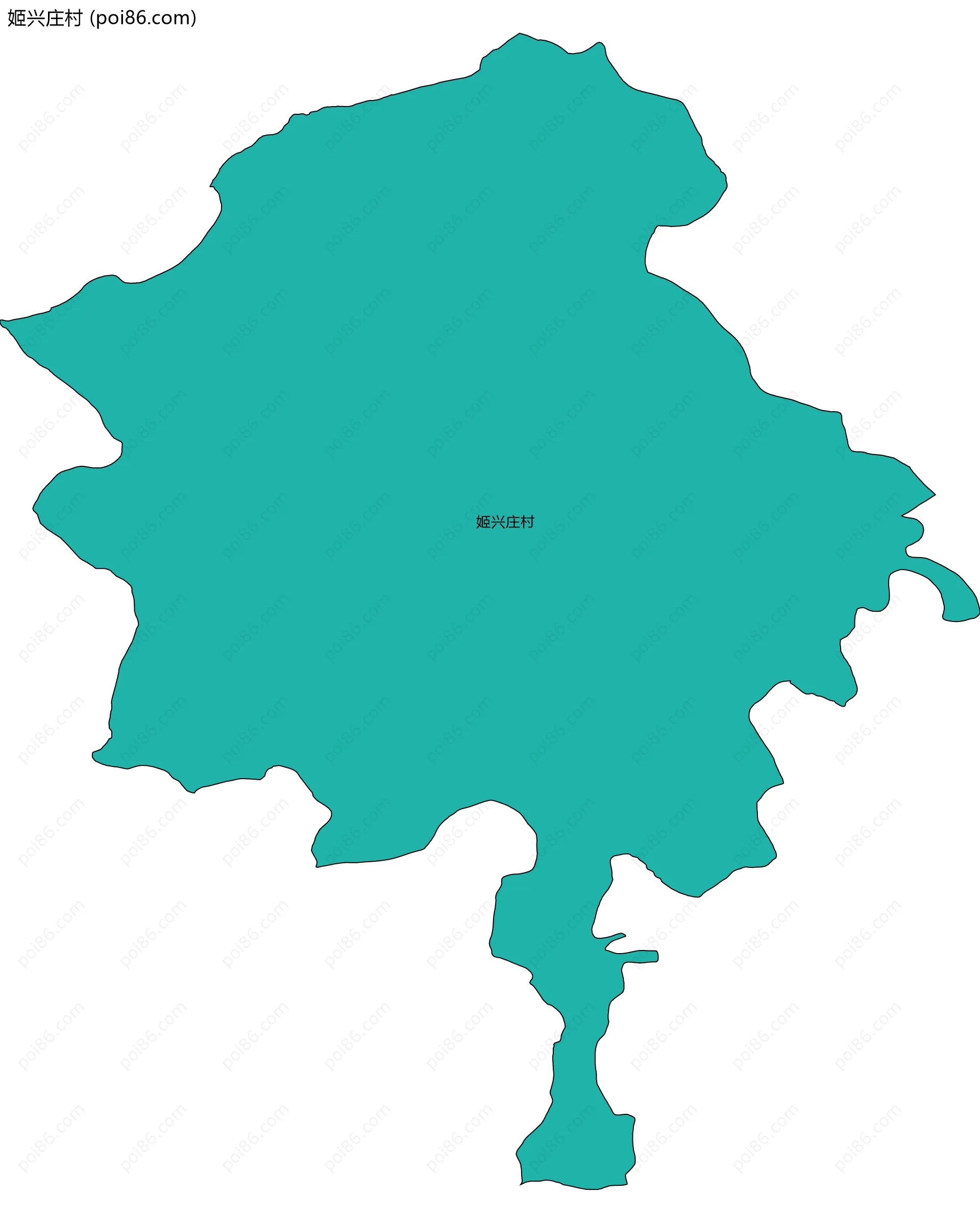 姬兴庄村边界地图