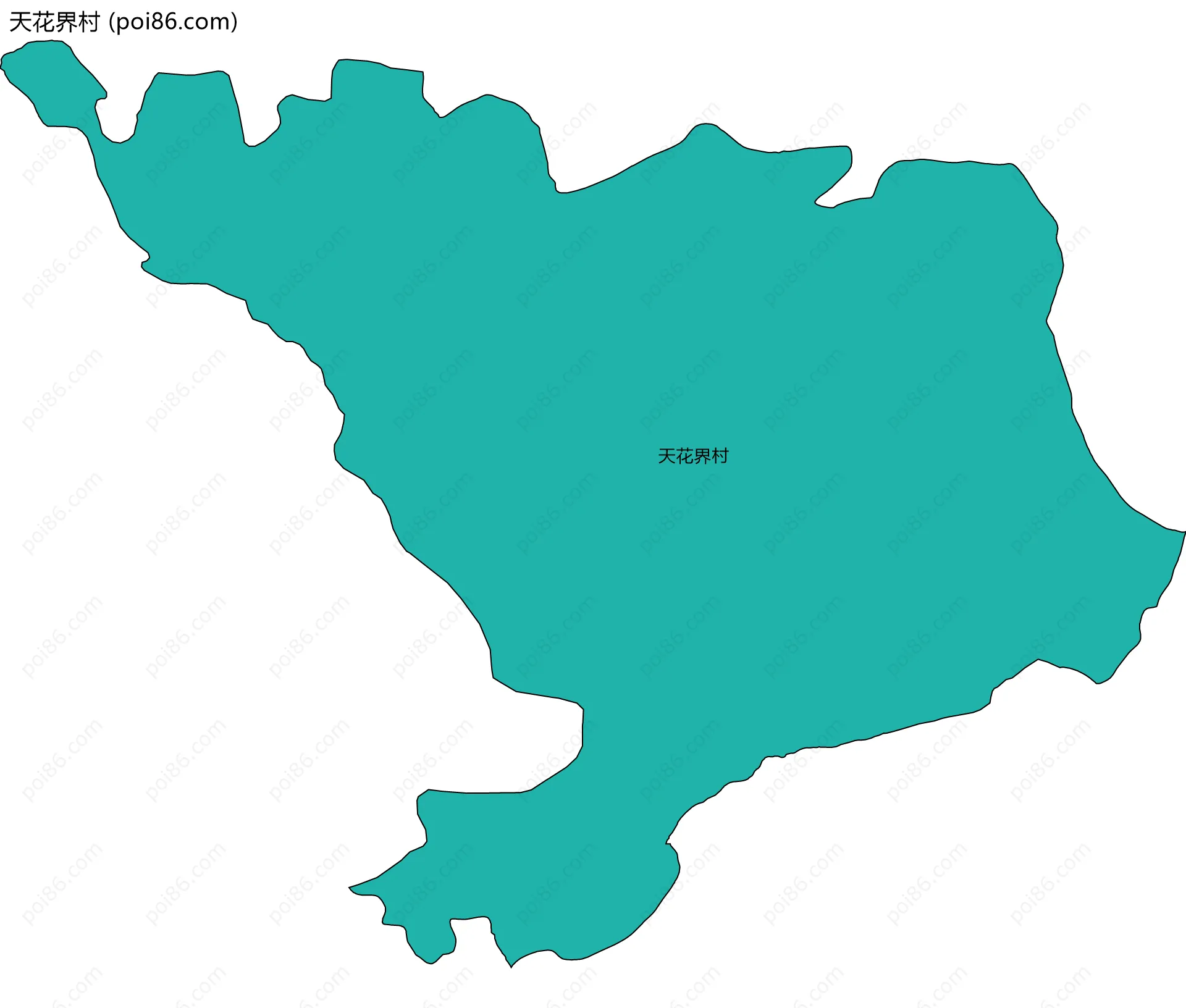 天花界村边界地图